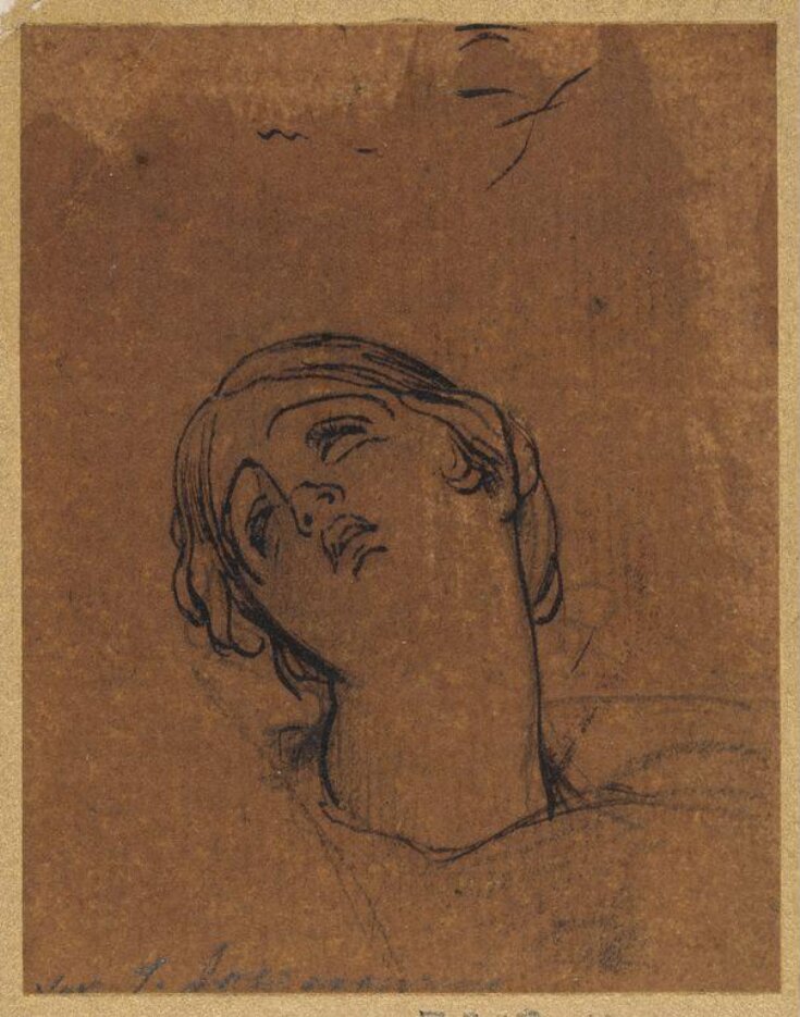 Sketch of the head of a young woman, possibly one of the daughters of Sarah Siddons top image