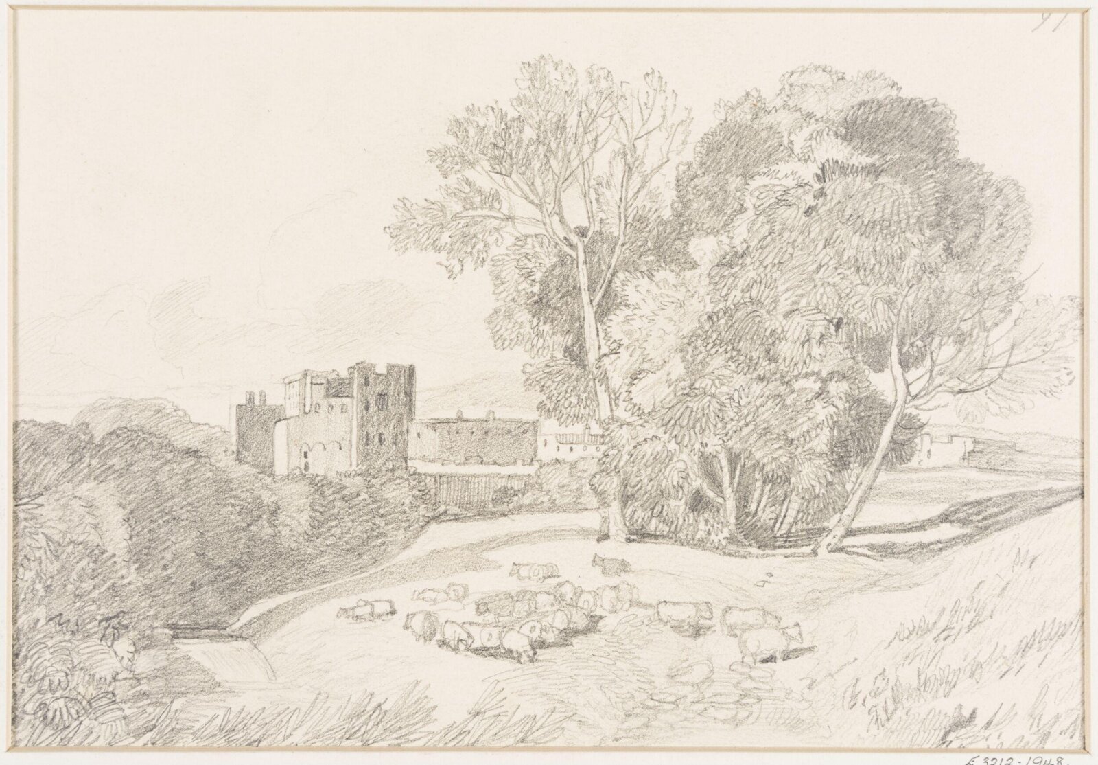 View of a castle, John Sell Cotman, ca. 1800-42