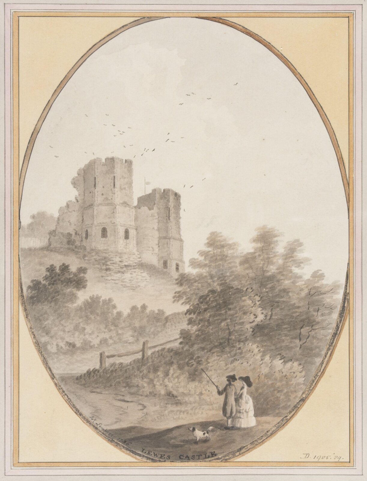 Lewes Castle, James Lambert Senior, 1786