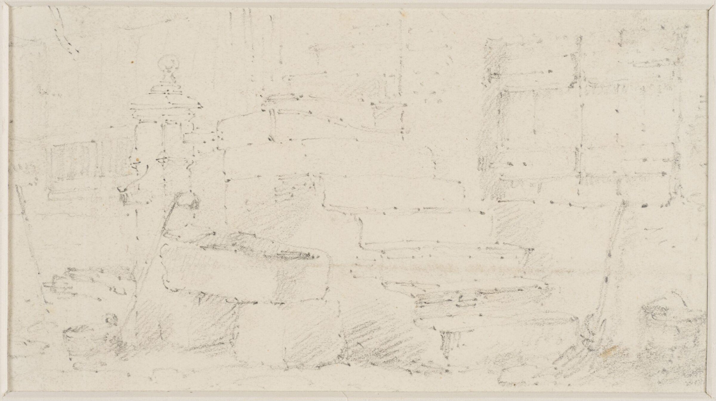Stable yard with pump and horse-trough, John Sell Cotman, ca. 1800-42