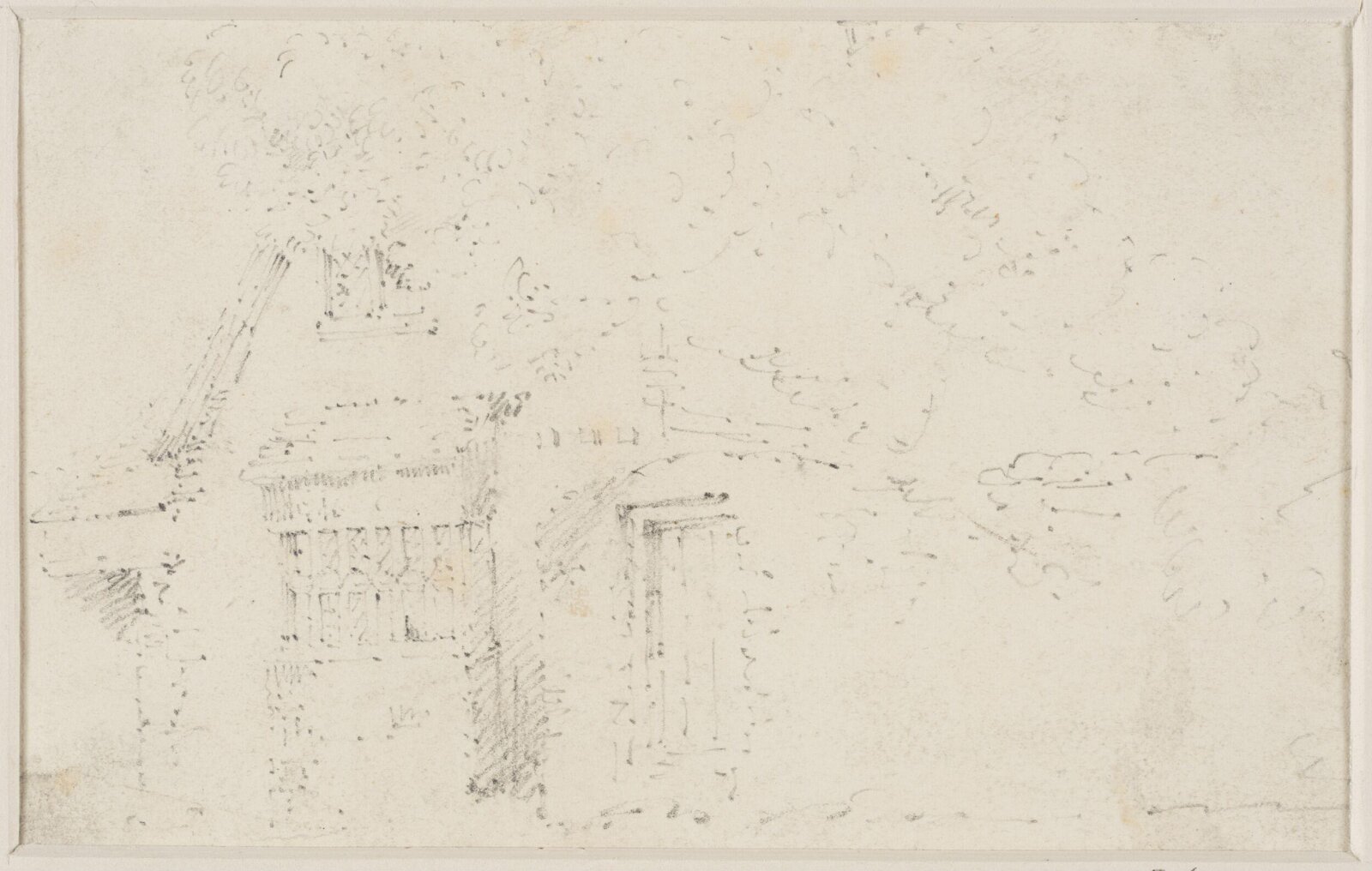 Cottage overhung by trees, John Sell Cotman, ca. 1800-42