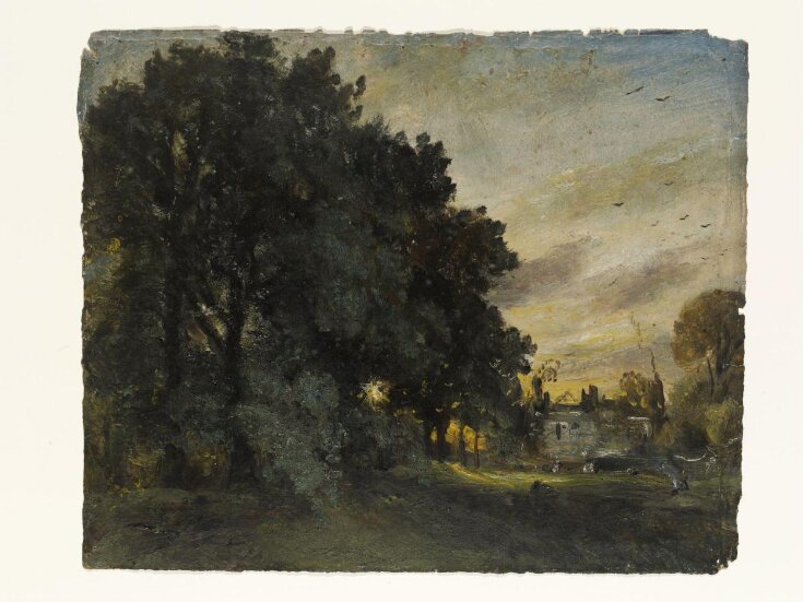 Study of a House among Trees: Evening. top image