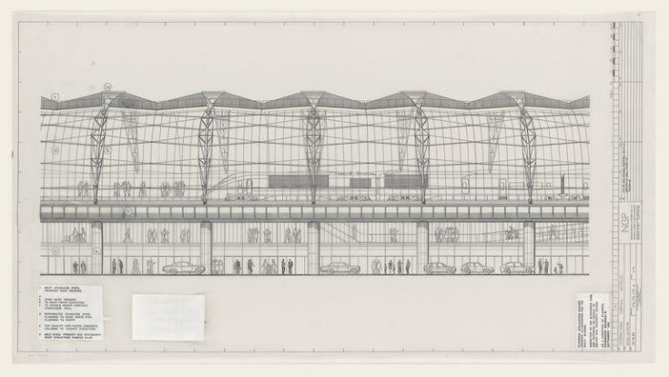 Detail elevation, International Terminal, Waterloo Station image