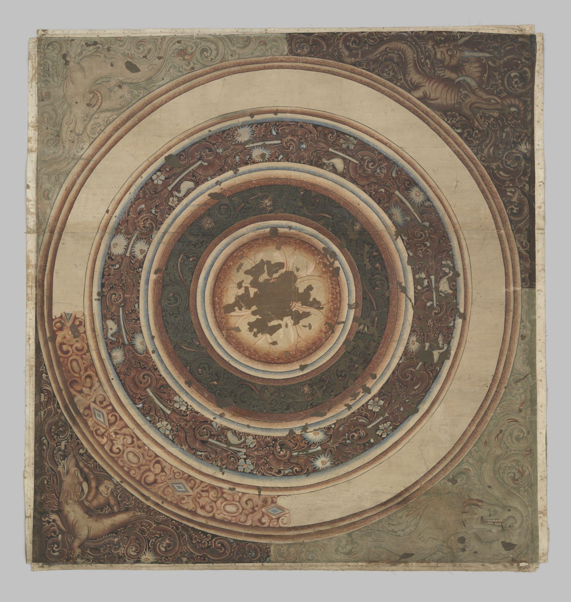 copy of painting in the caves of Ajanta (cave 2), John Griffiths, 1872-1885