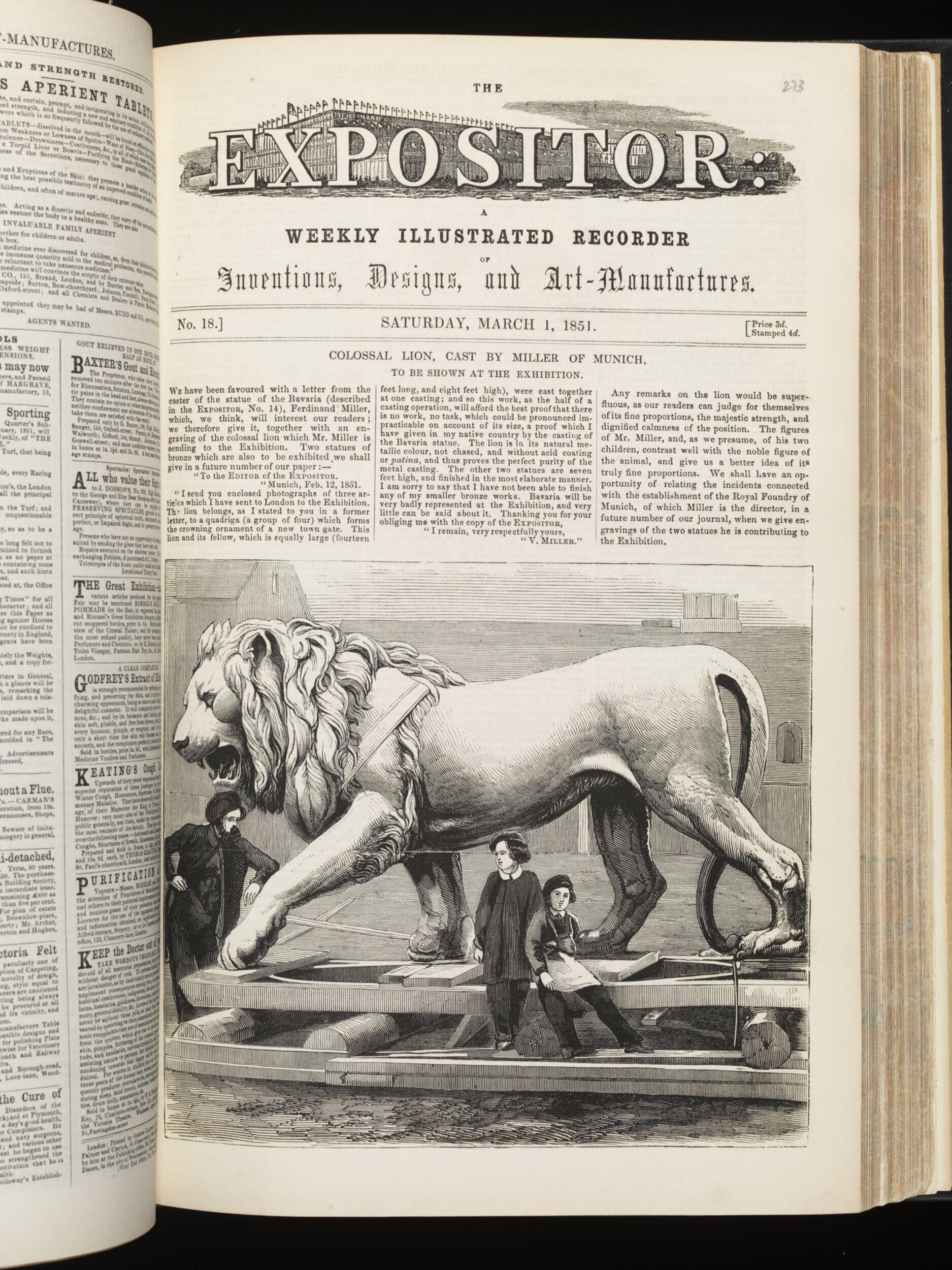 The Expositor : an illustrated recorder of inventions, designs, and art-manufactures'