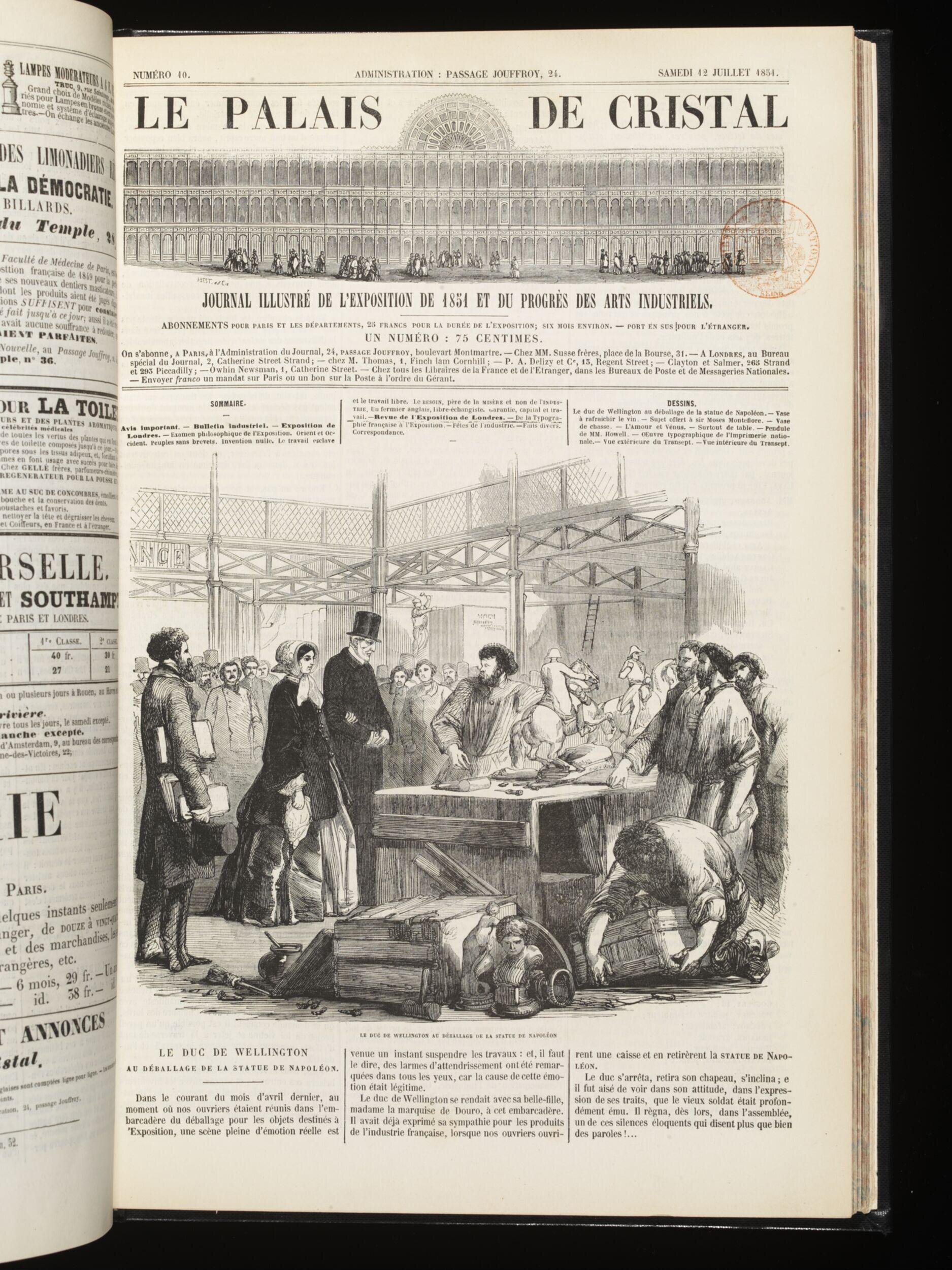 Le Palais de cristal: journal illustré de l'Exposition de 1851