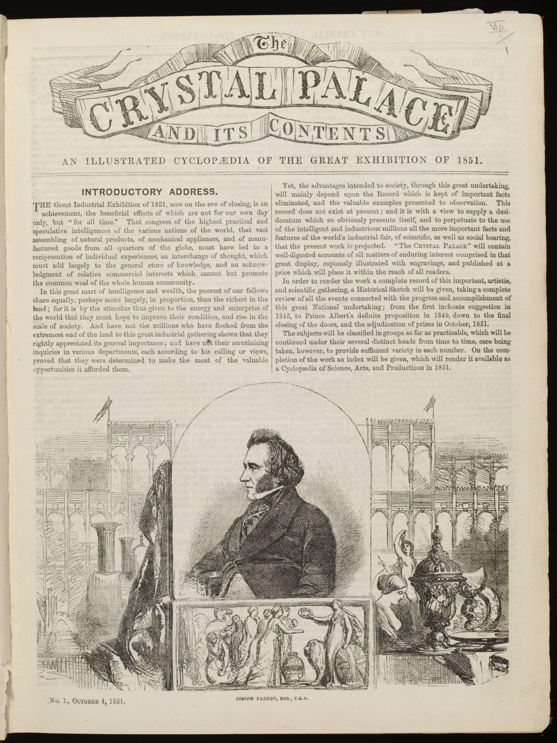 The Crystal Palace, and its contents : being an illustrated cyclopaedia of the Great Exhibition of the Industry of all Nations, 1851 ; embellished with upwards of five hundred engravings, with a copious analytical index