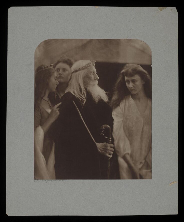King Lear allotting his kingdom to his three daughters top image
