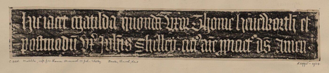 Unknown, Matilda Heneworth, ca. 1445