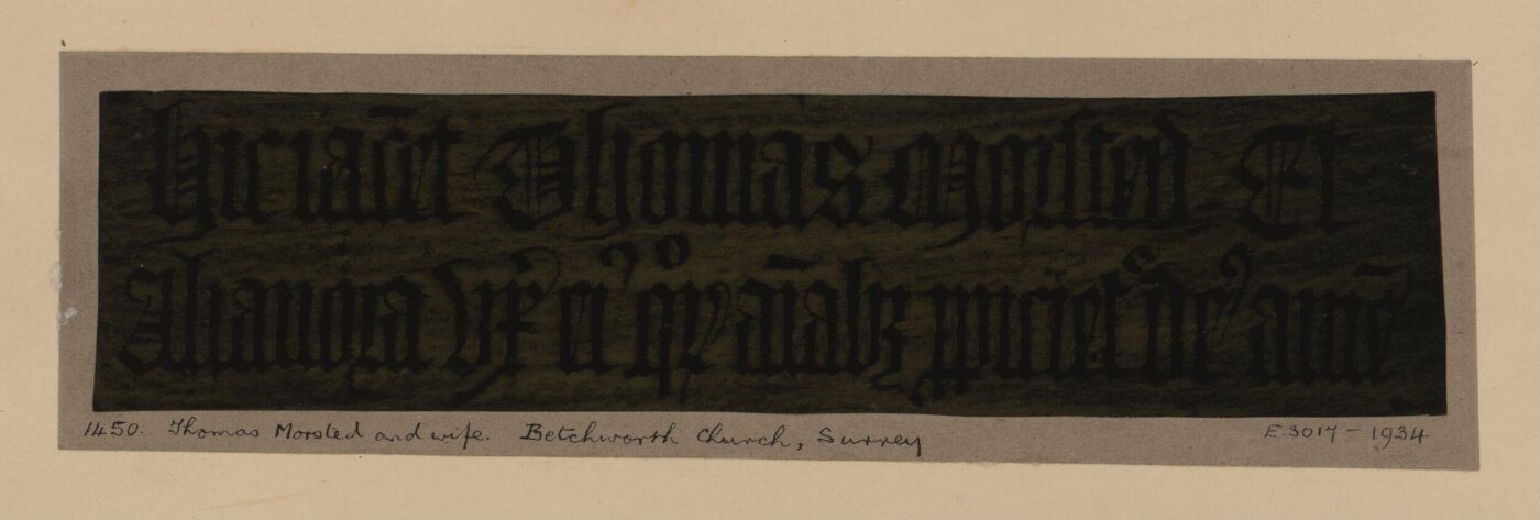 Unknown, Thomas Morsted, 1450
