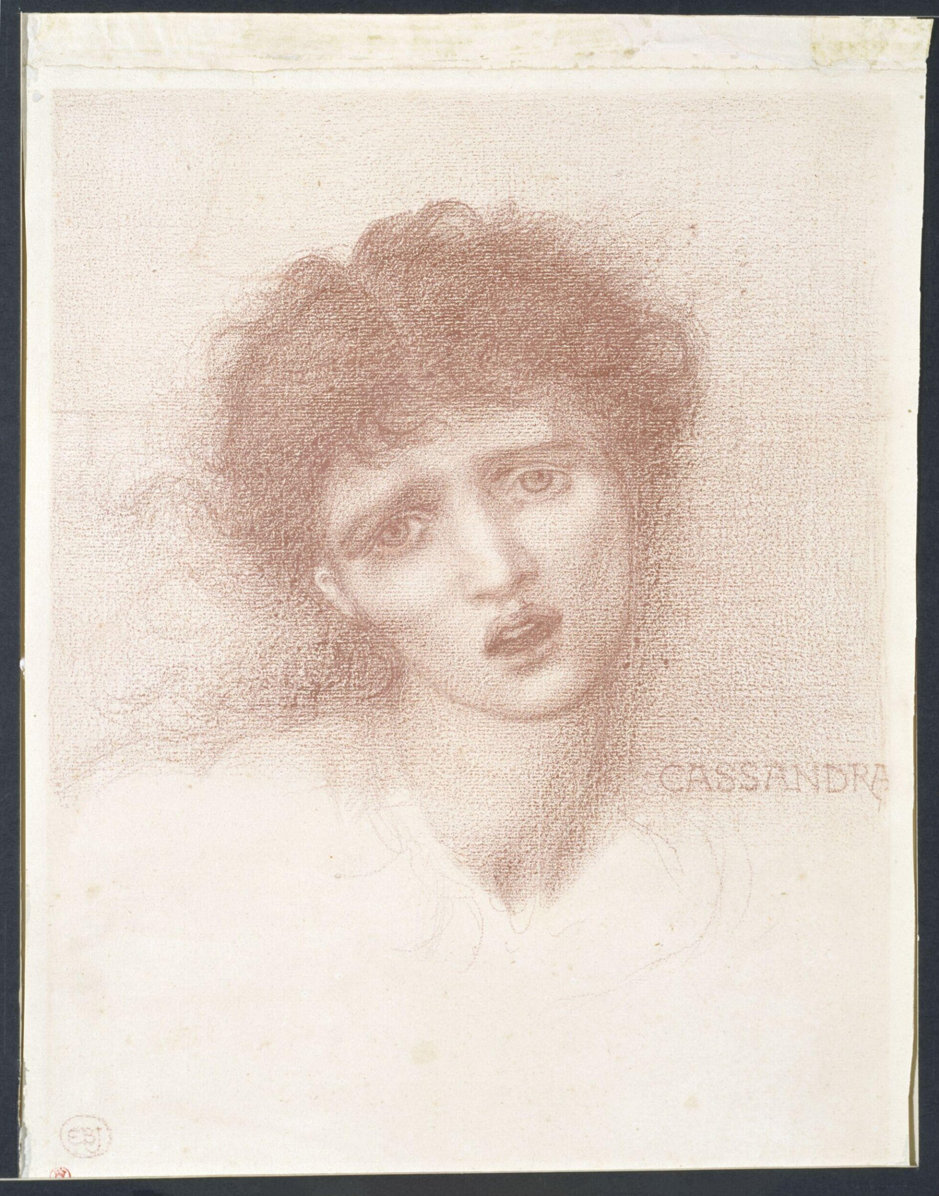 The head of Cassandra, Edward Coley Burne-Jones, ca. 1866-1870