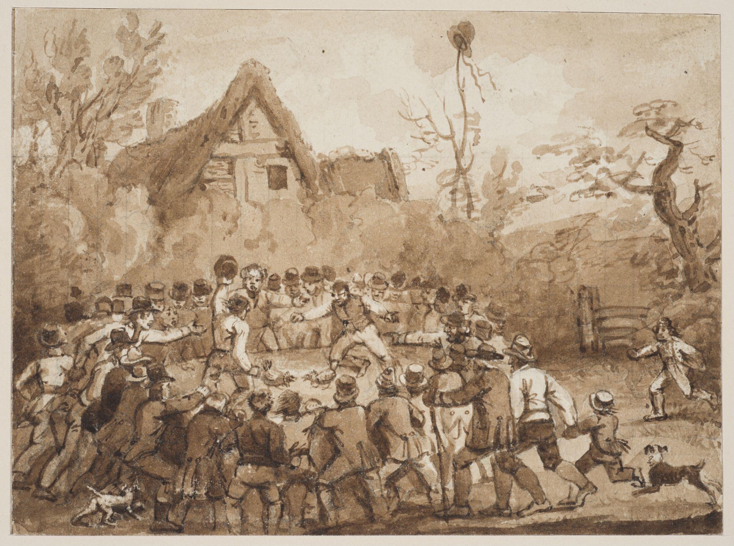 Cock fight, Luke Clennell, 19th century