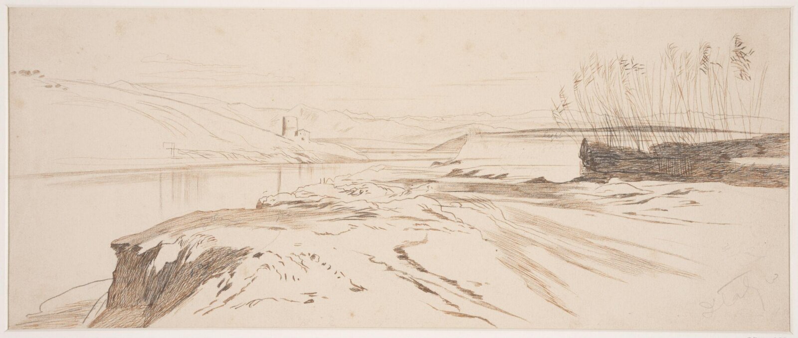 Drawing, Edward Lear, ca. 1860