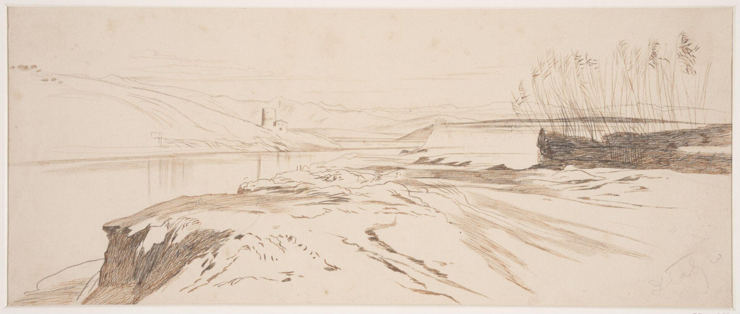 Drawing, Edward Lear, ca. 1860
