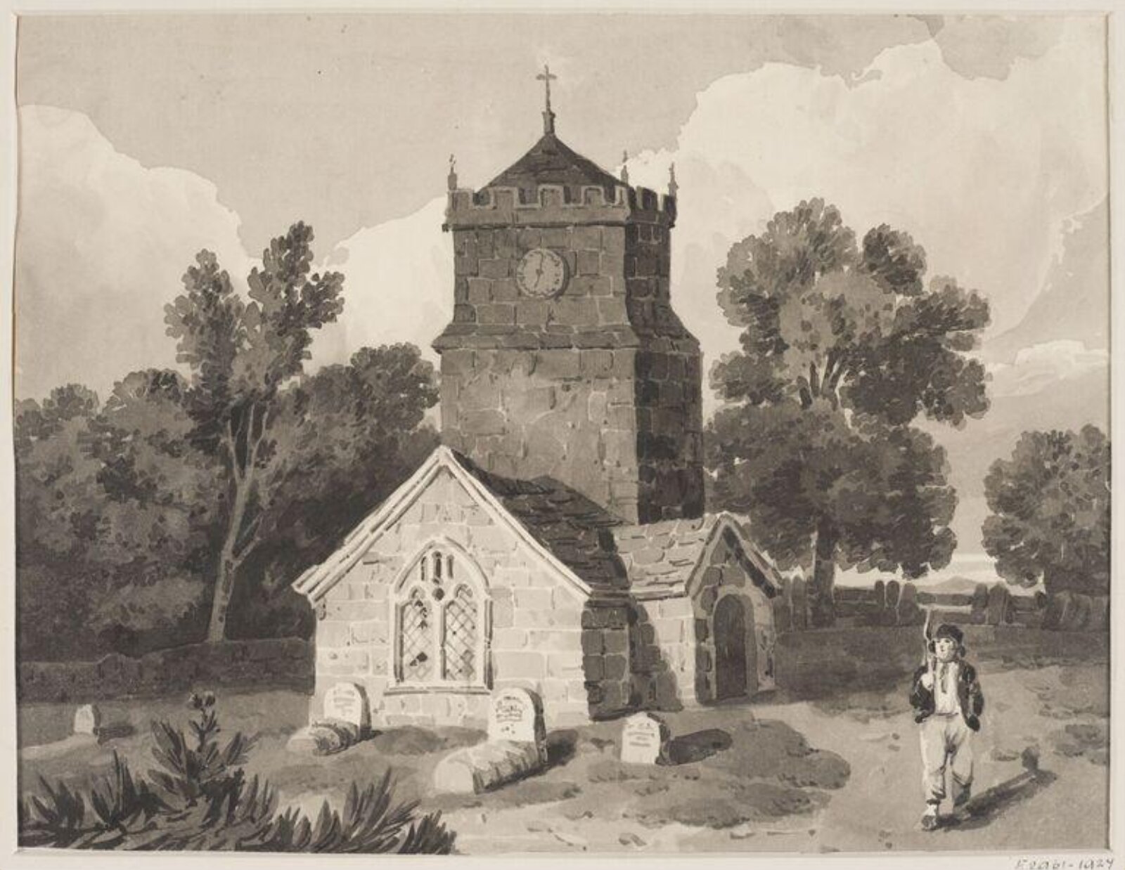 A country church, David Cox, ca. 1800-59