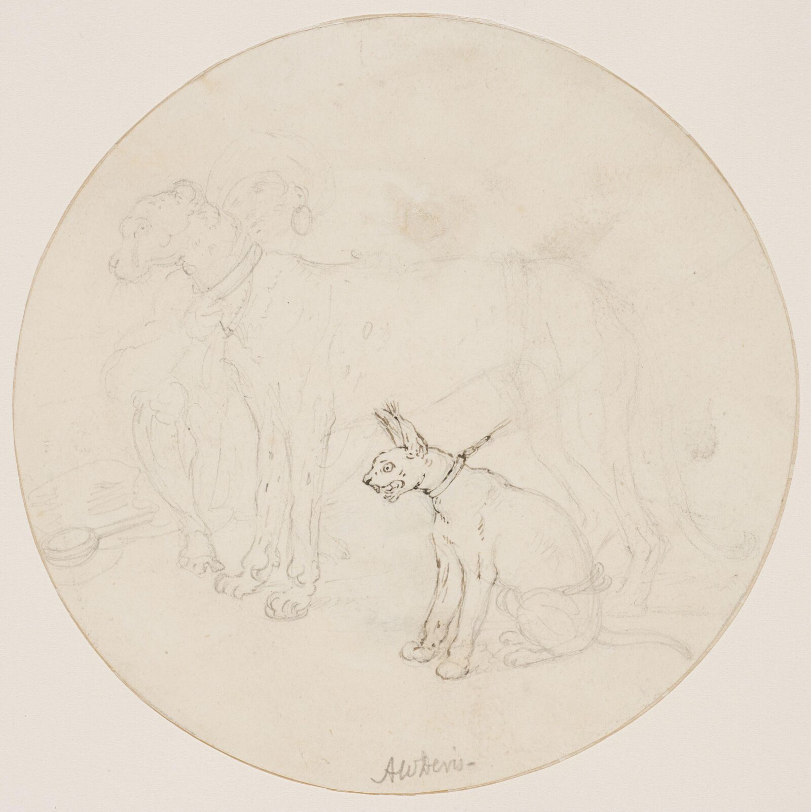 A boy in a turban, with two dogs, Arthur William Devis, 1762 - 1822
