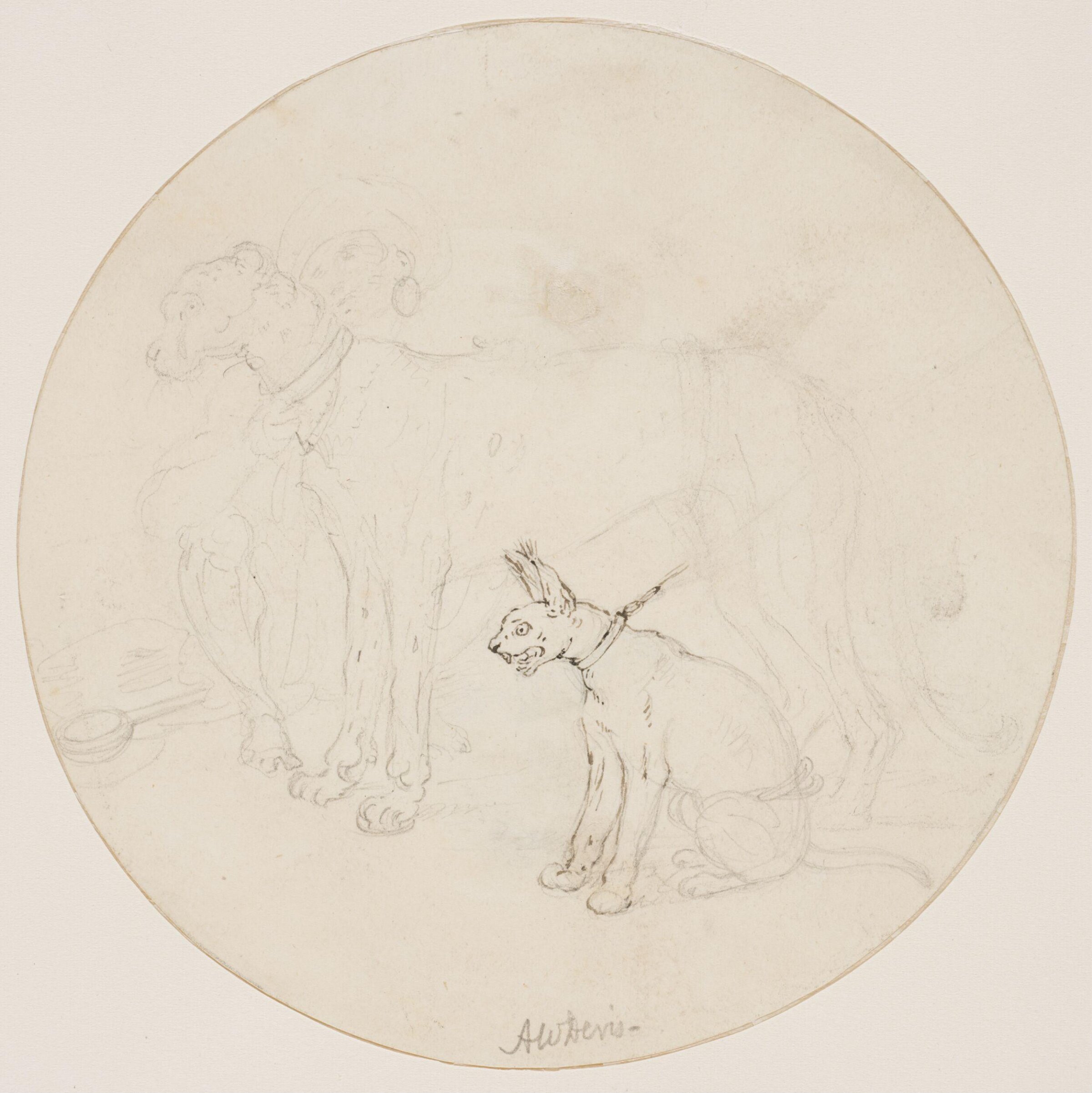 A boy in a turban, with two dogs, Arthur William Devis, 1762 - 1822