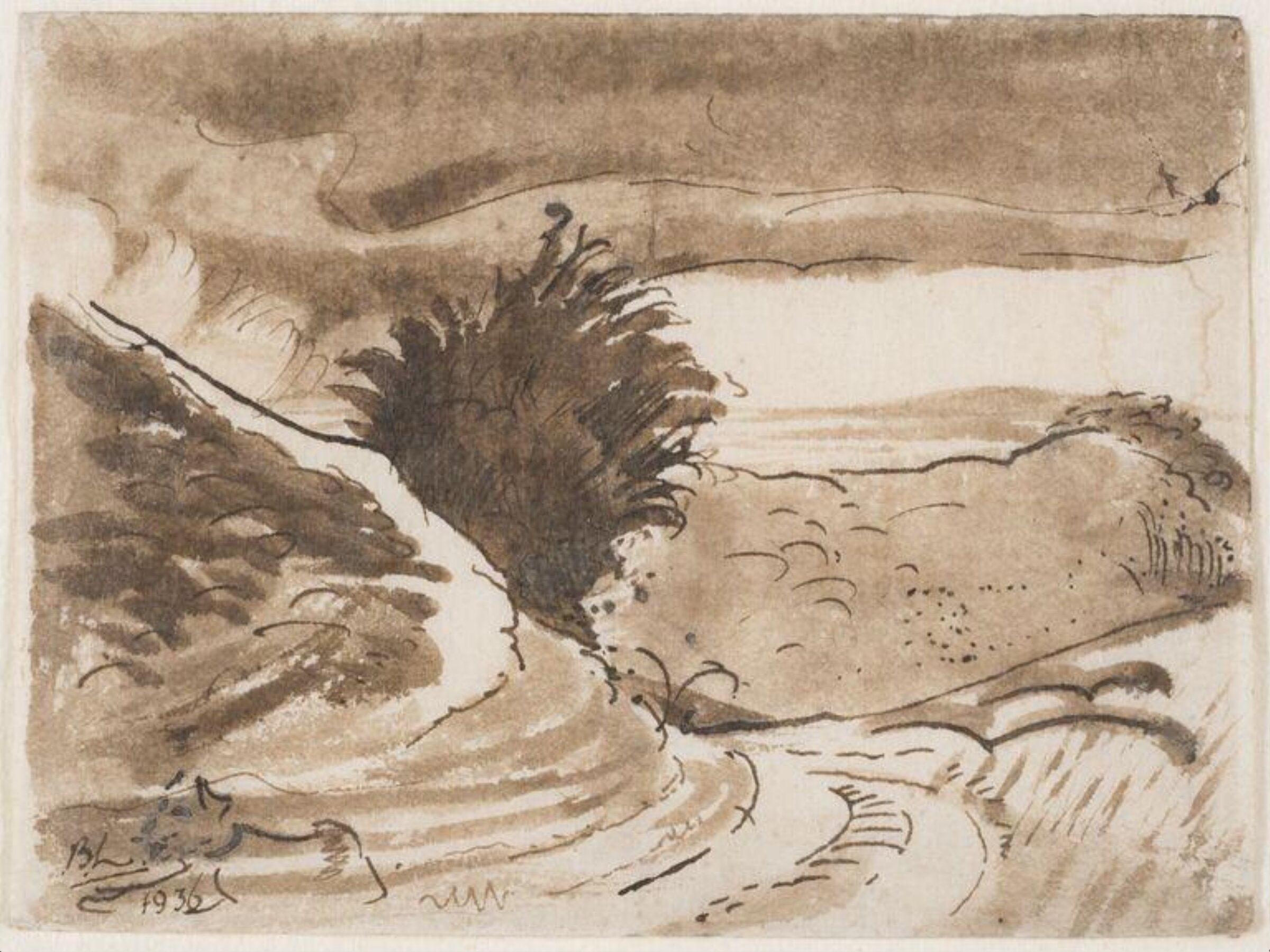Chalk Quarry - Rain I (Nr. Ditchling), Bernard Leach, 1936