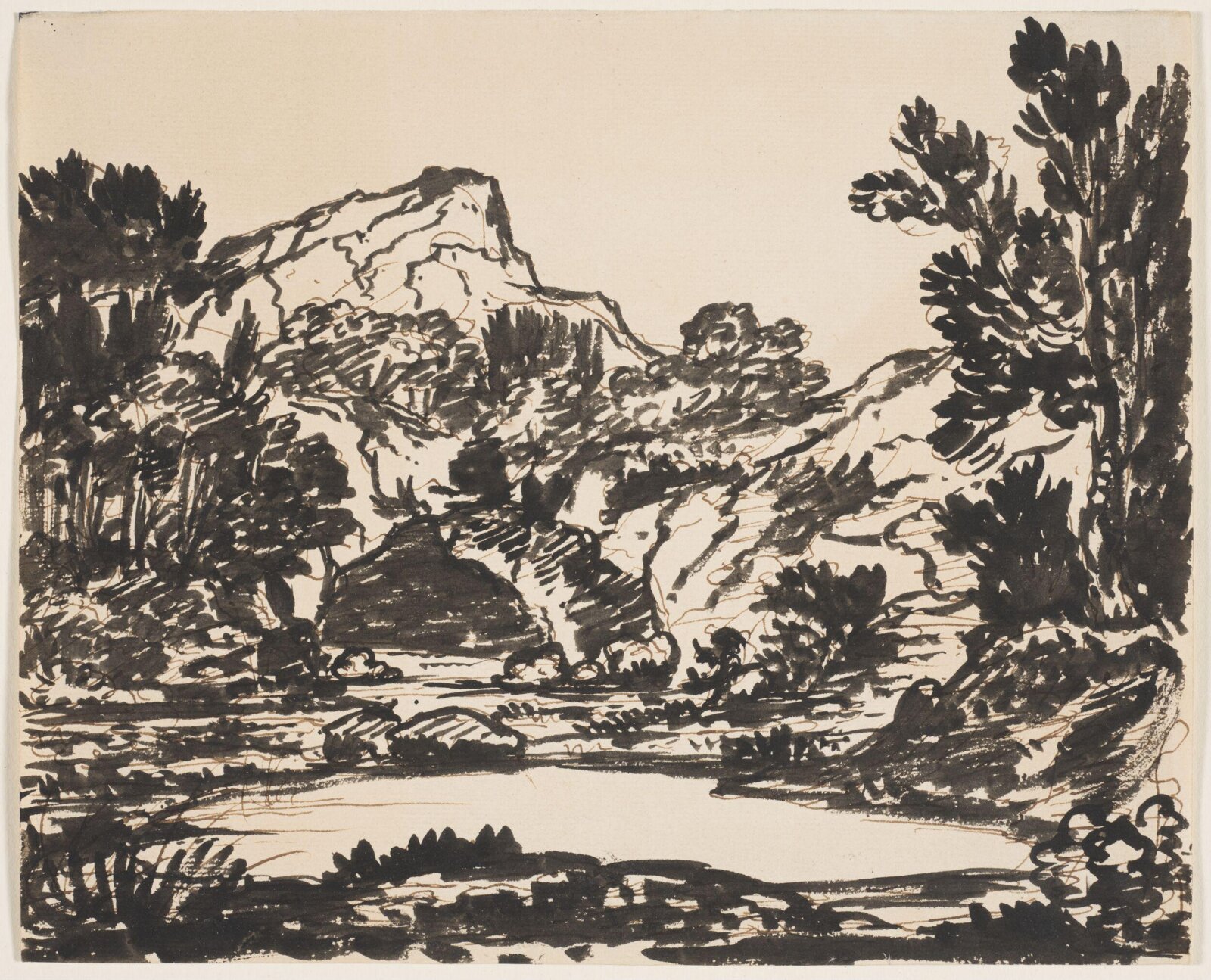 'Blot' drawing, Alexander Cozens, ca.1750-86