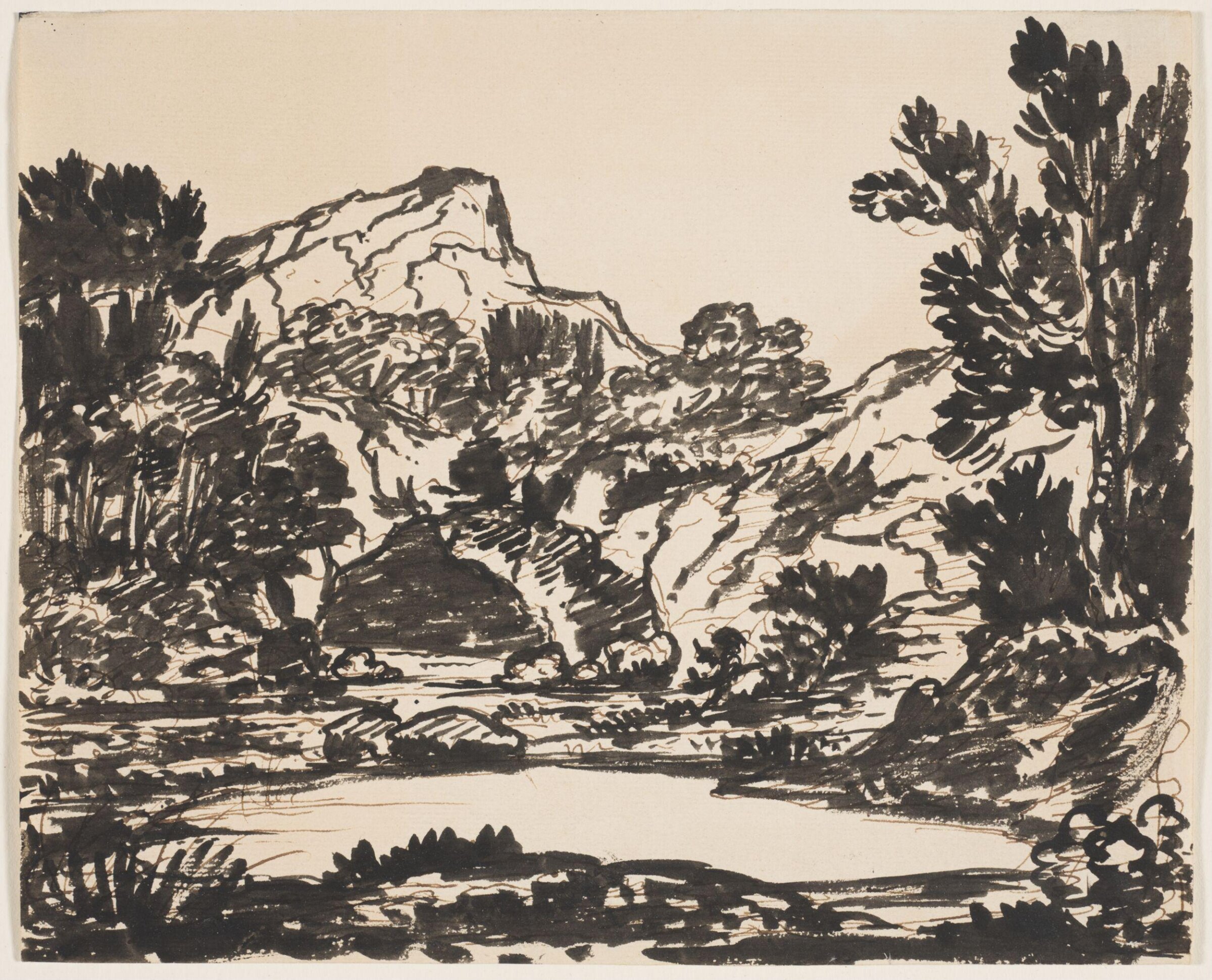 'Blot' drawing, Alexander Cozens, ca.1750-86
