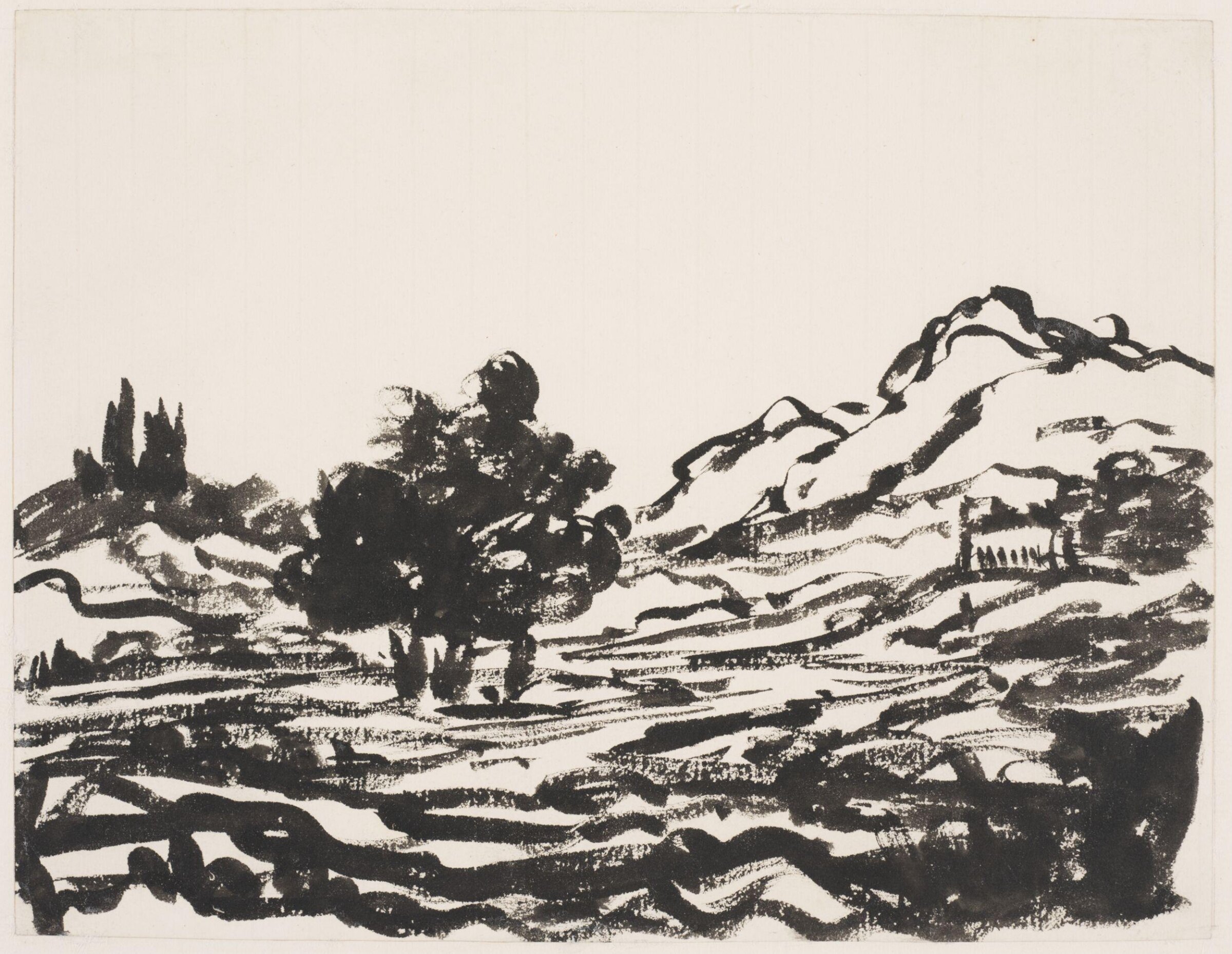'Blot' drawing, Alexander Cozens, ca.1750-86