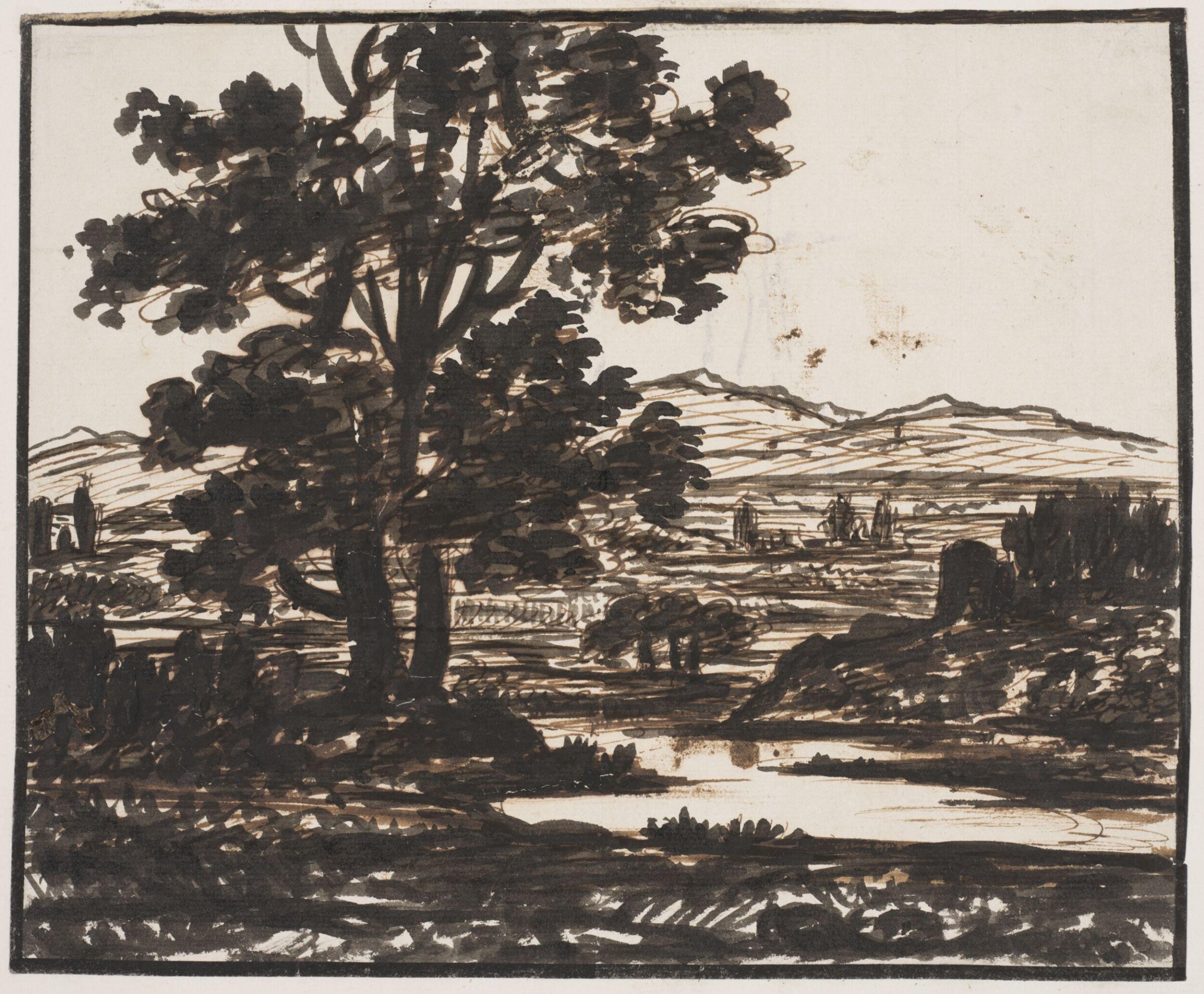 'Blot' drawing, Alexander Cozens, ca.1750-86