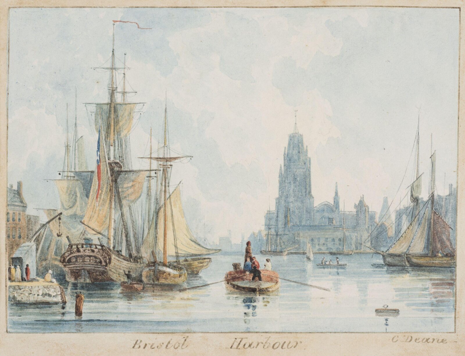 Bristol Harbour, Charles Deane, second quarter 19th century