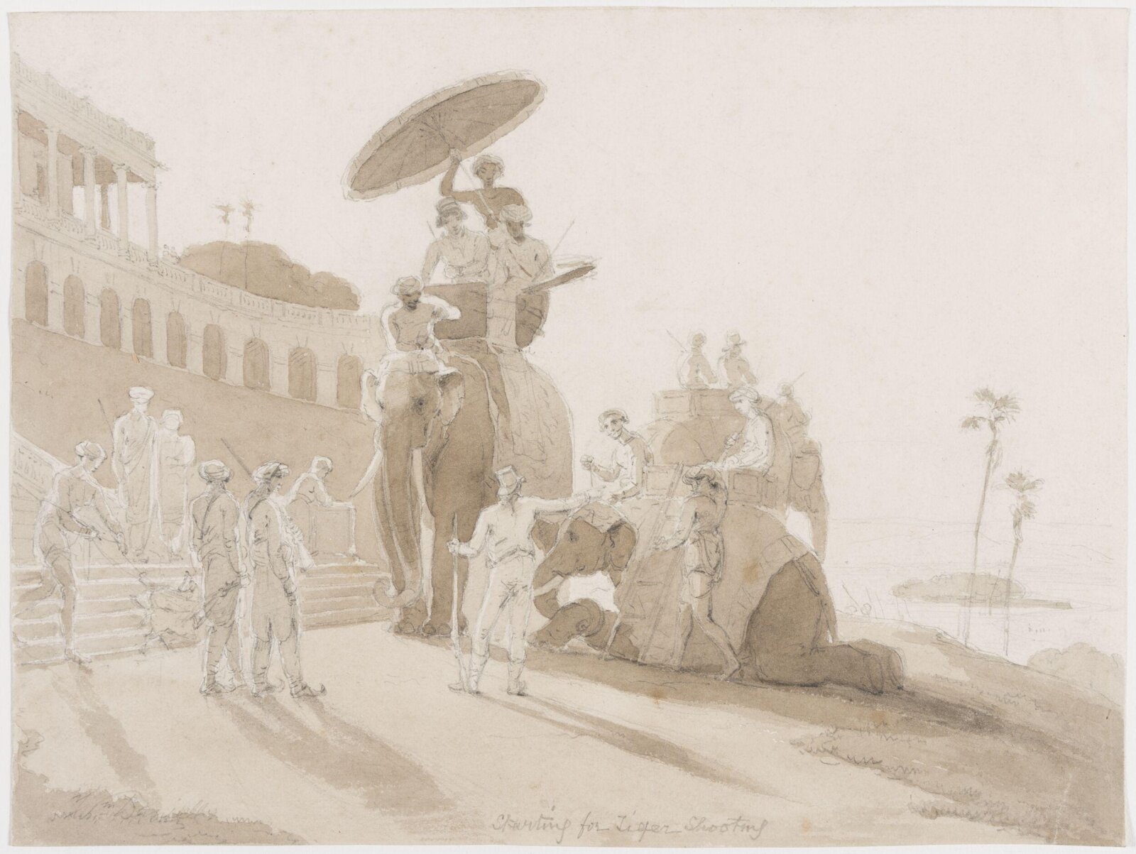 Starting for Tiger Shooting, William Daniell, 1810-1835