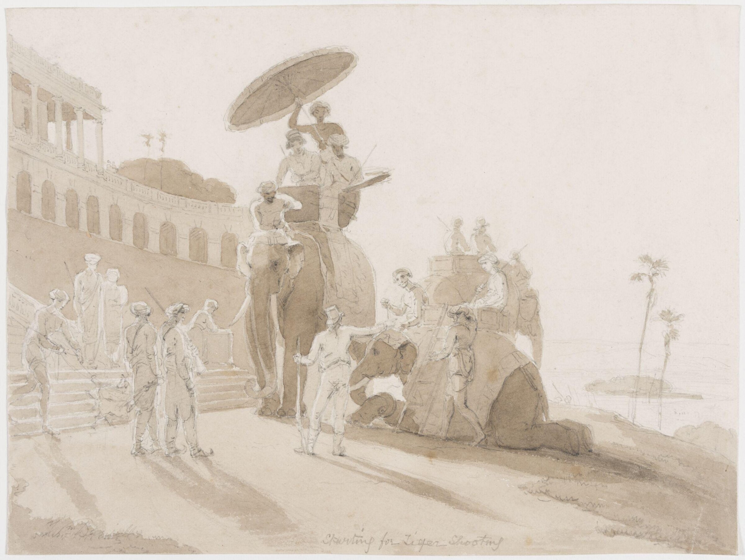Starting for Tiger Shooting, William Daniell, 1810-1835