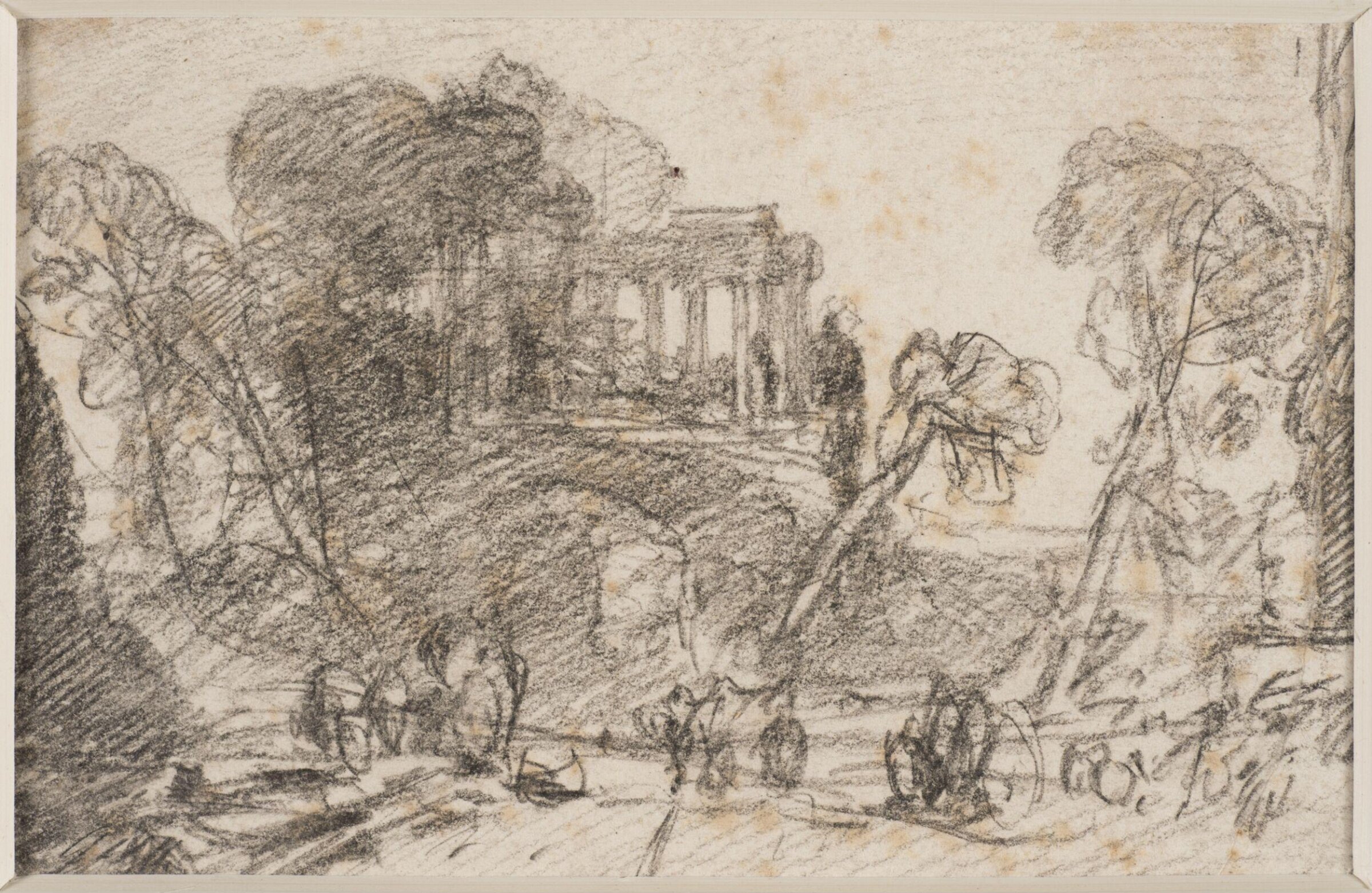 Classical landscape with ruins of a temple, John Sell Cotman, ca. 1800-42