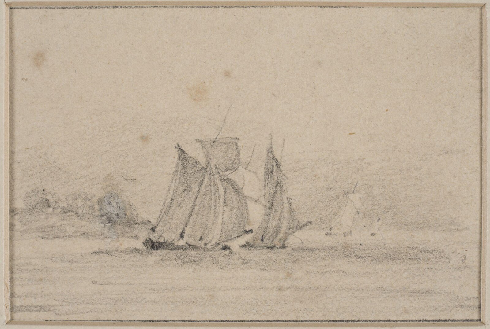 Vessels under full sail, John Sell Cotman, ca. 1800-42