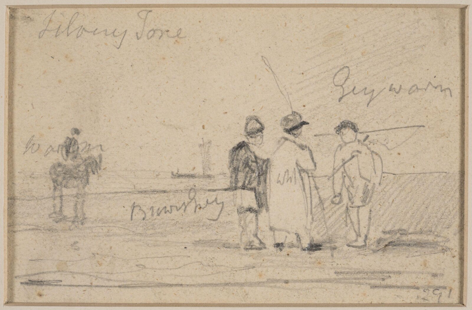 Scene on a beach with figures, John Sell Cotman, ca. 1800-42