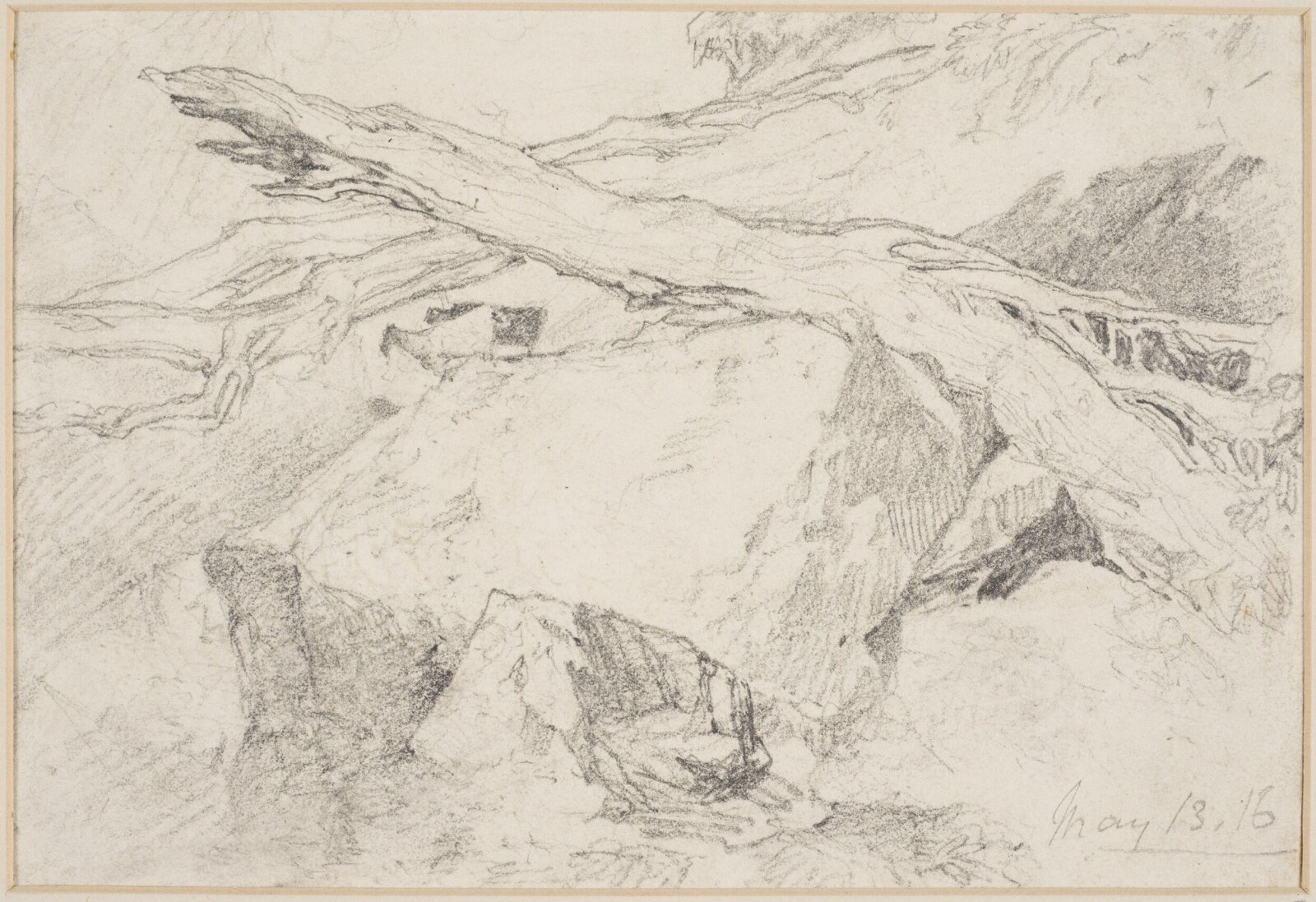 A broken tree trunk, John Sell Cotman, 13.05.1816
