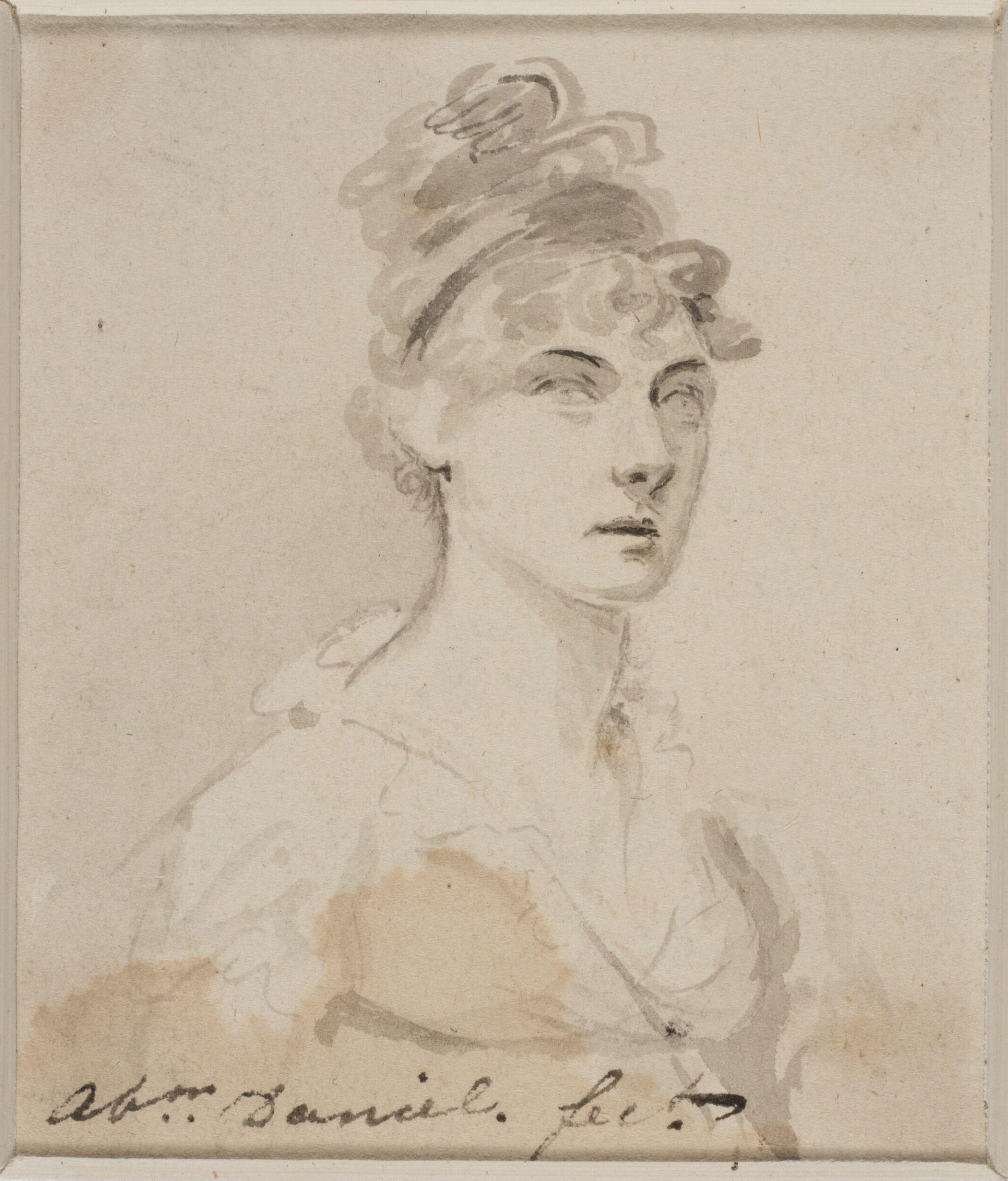 Portrait miniature of an unknown woman, Abraham Daniel, ca. 1775 - ca. 1799