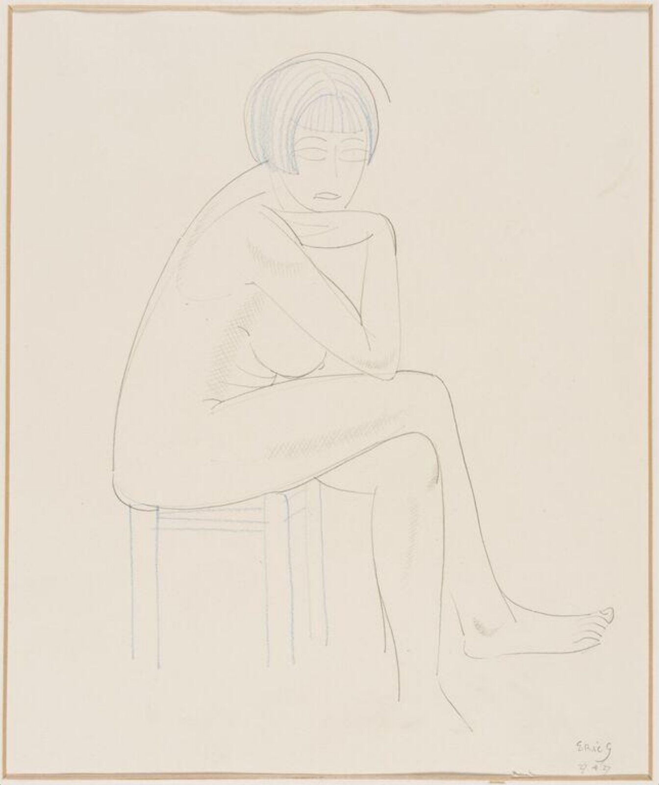 drawing, Eric Gill, 27 April 1927
