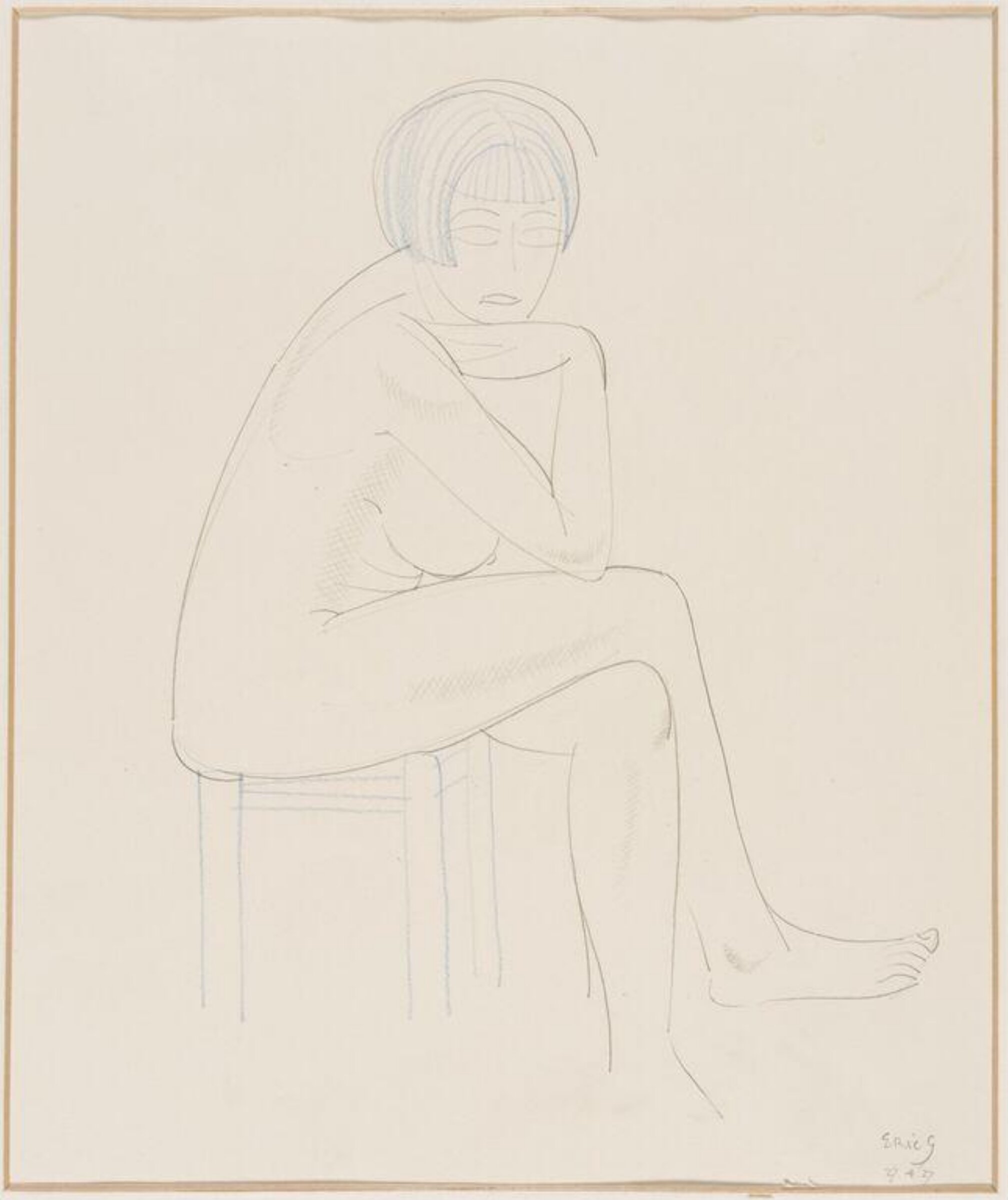 drawing, Eric Gill, 27 April 1927