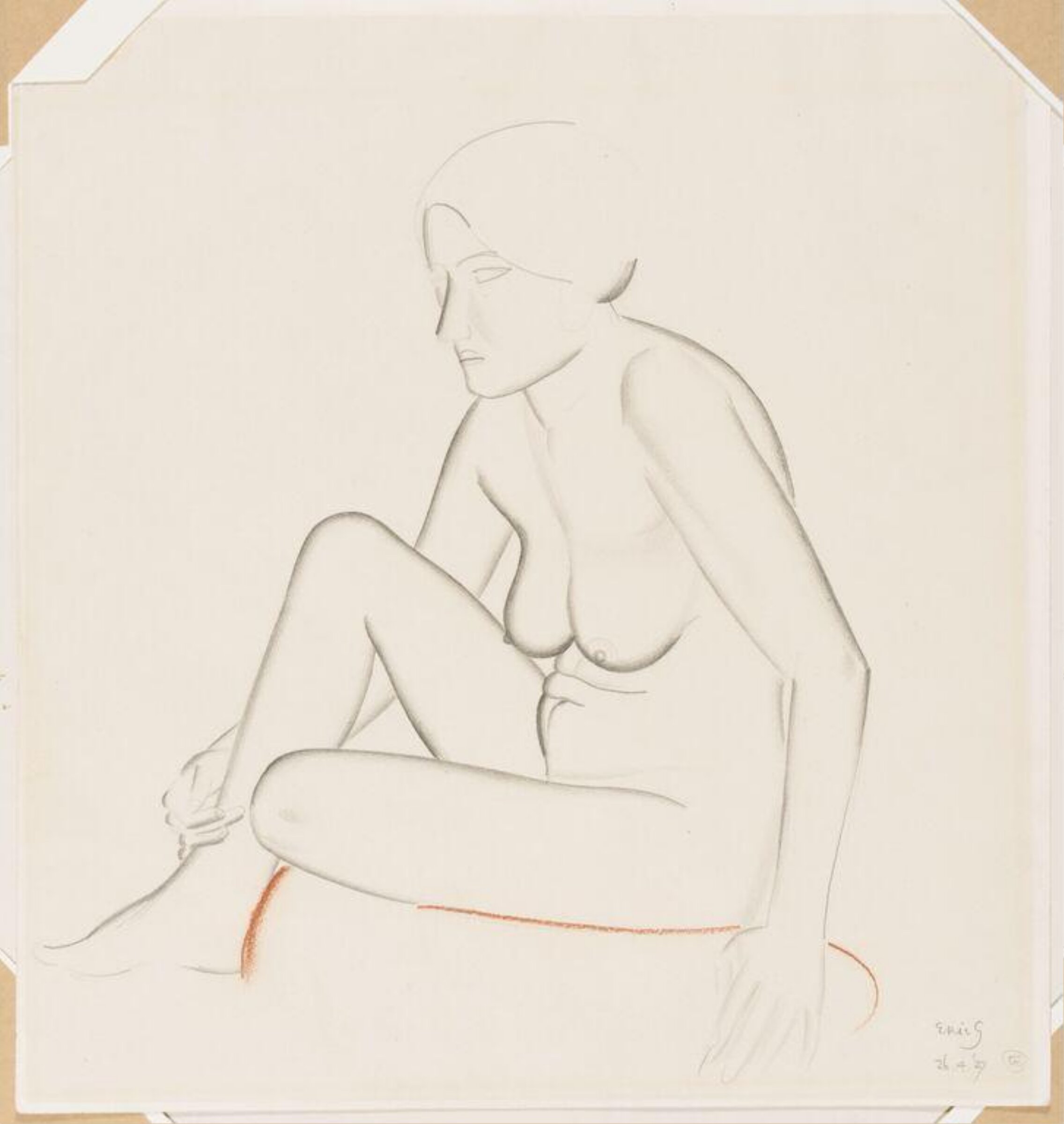 drawing, Eric Gill, 26 April 1927