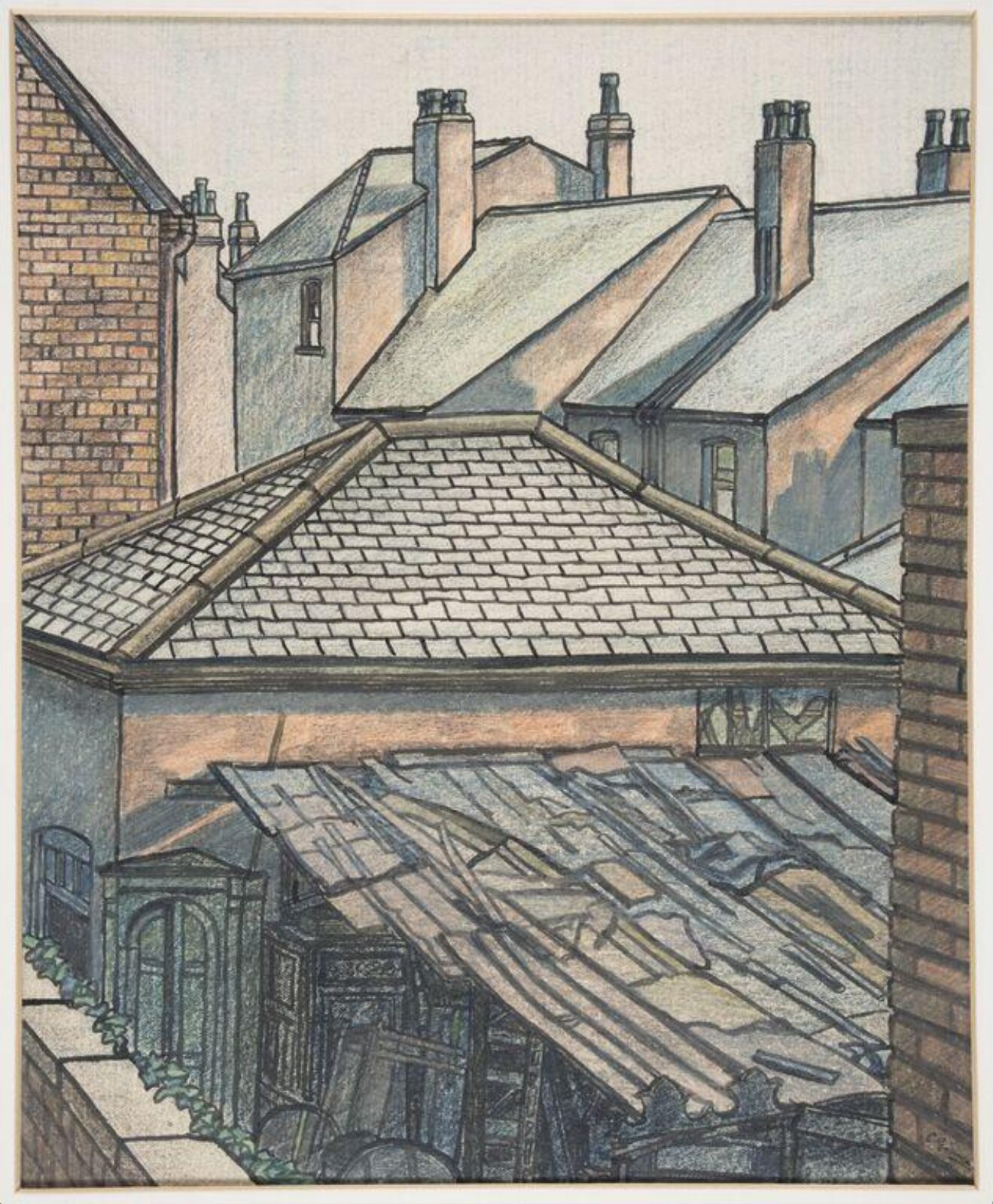 Cottages, Leeds, Charles Ginner