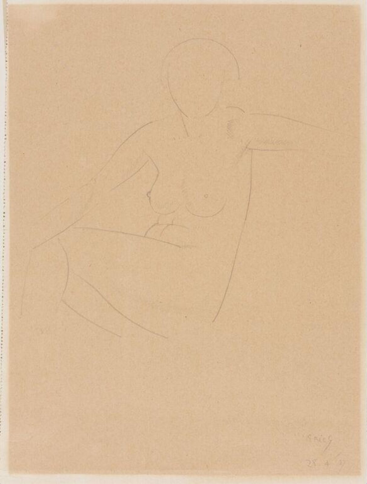drawing, Eric Gill, 28 April 1927