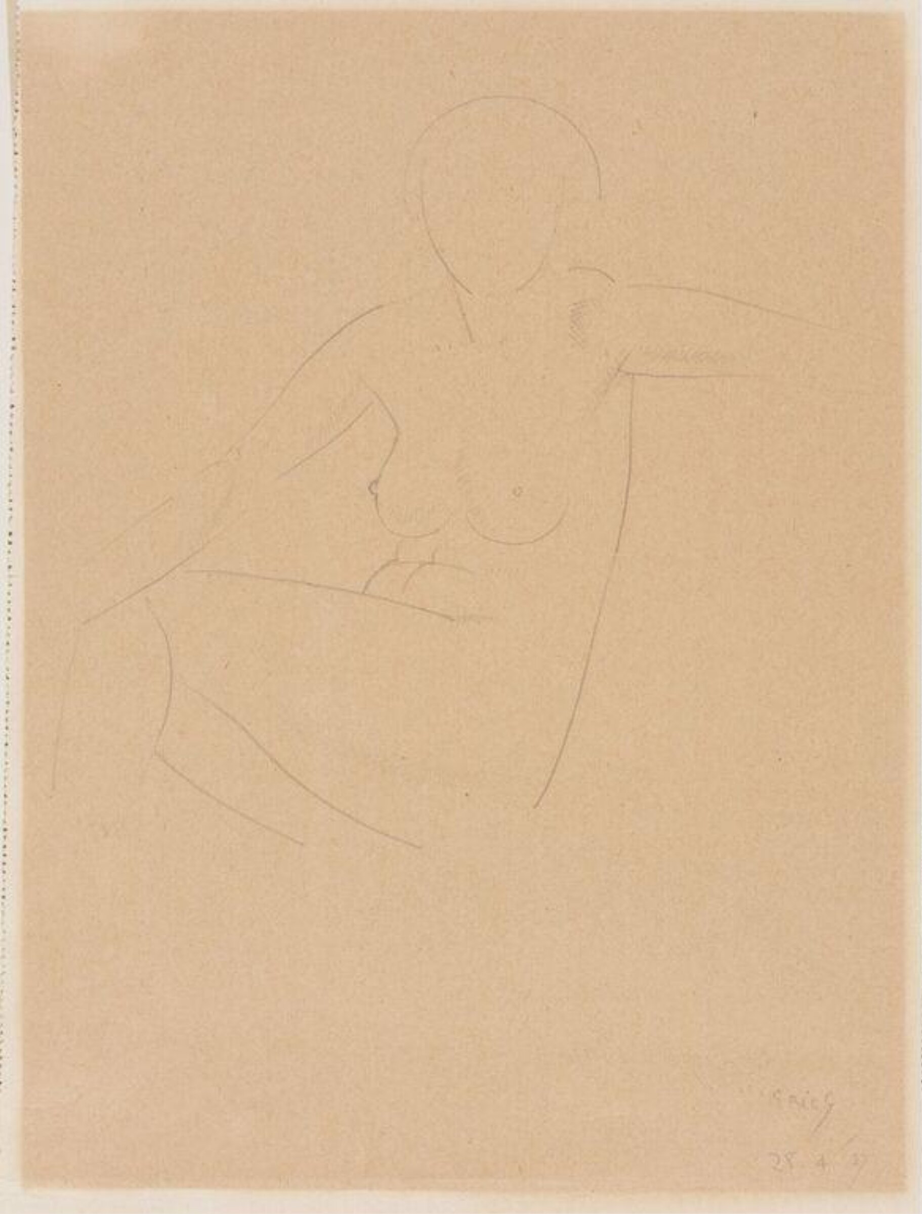 drawing, Eric Gill, 28 April 1927