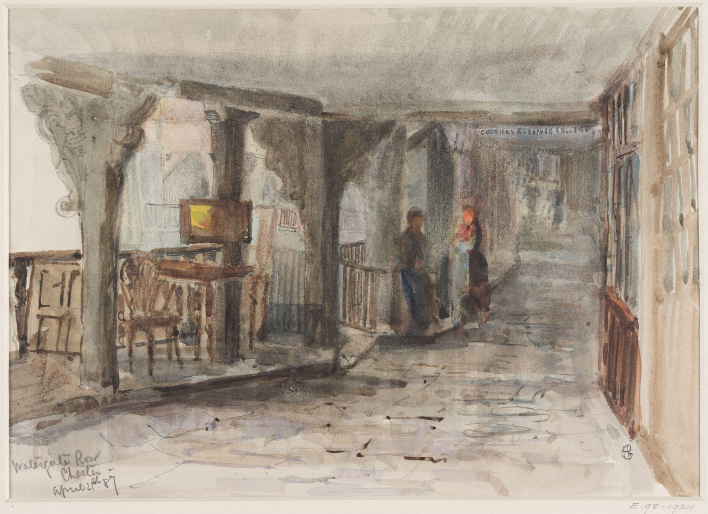Watergate Row, Chester, Herbert H. Goodall, 21 April 1887