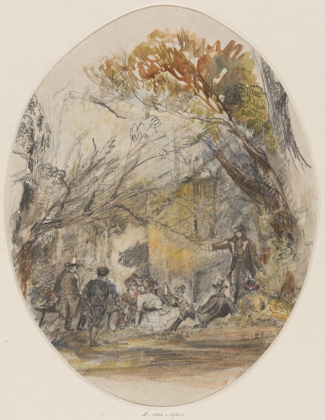 Watercolour drawing, Herbert H. Goodall, 1886