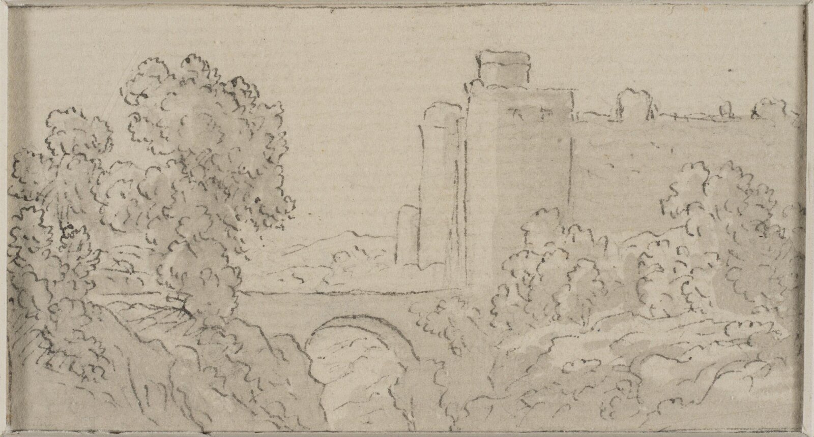 Ten small landscape drawings, John Glover, 1767-1849
