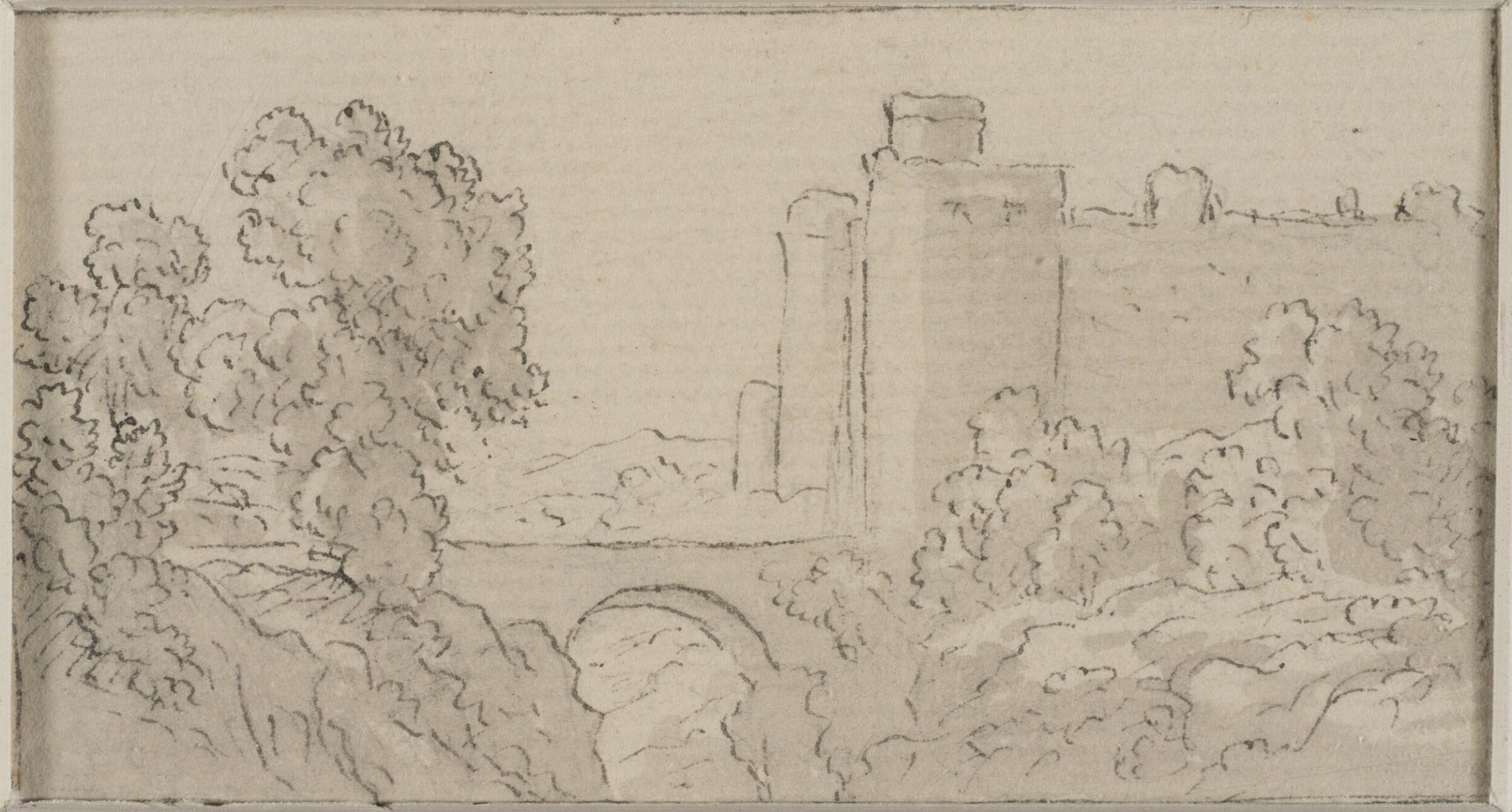 Ten small landscape drawings, John Glover, 1767-1849