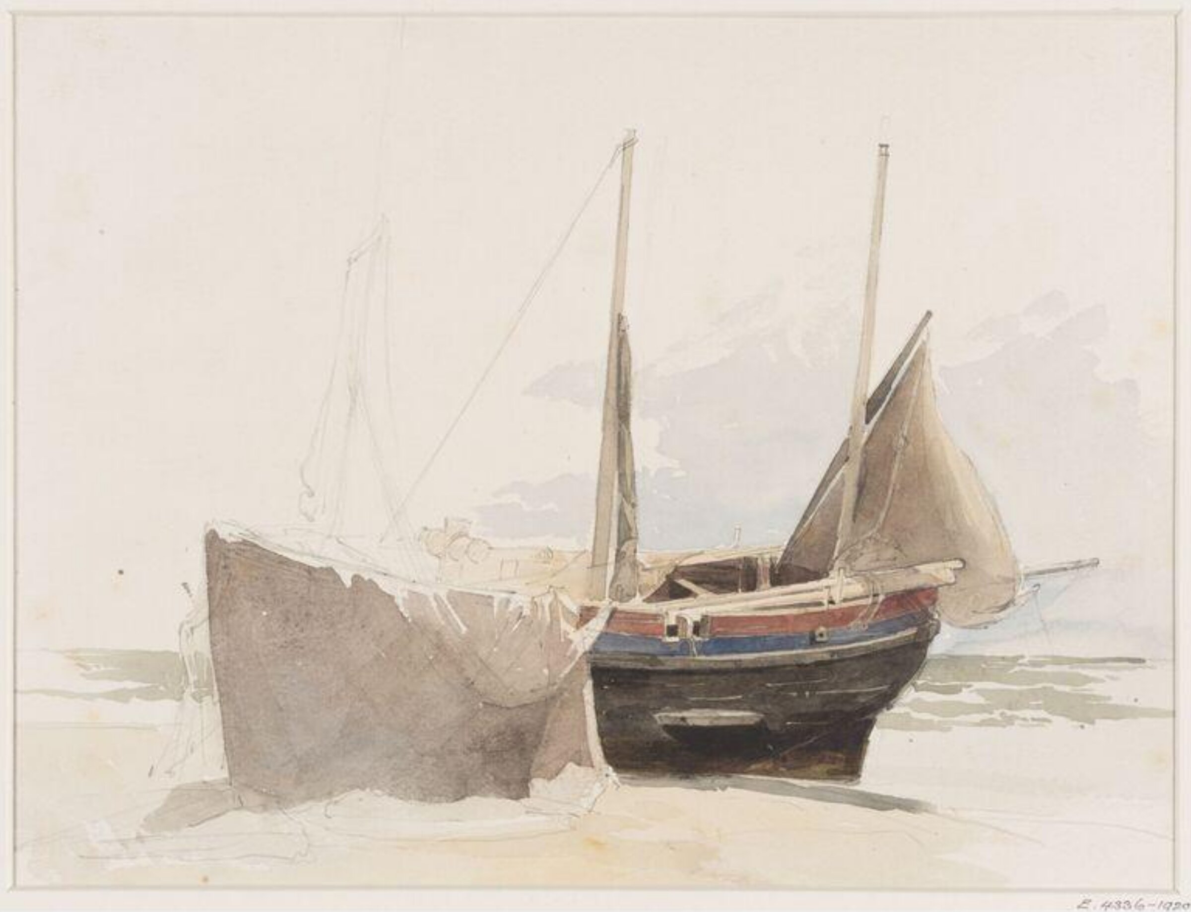 Study of a fishing boat, James Chisholm Gooden, ок. середины XIX века