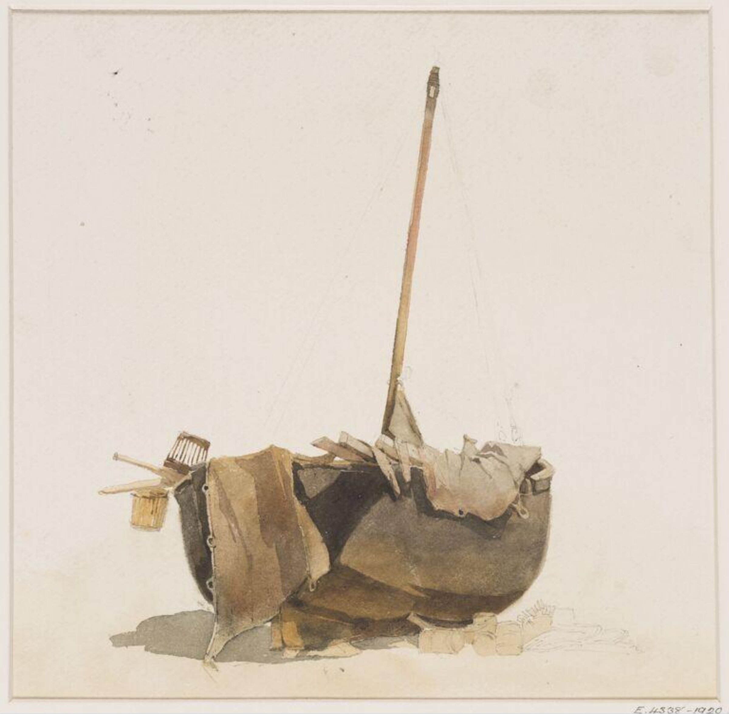 Study of a fishing boat, James Chisholm Gooden, c. mid 19th century