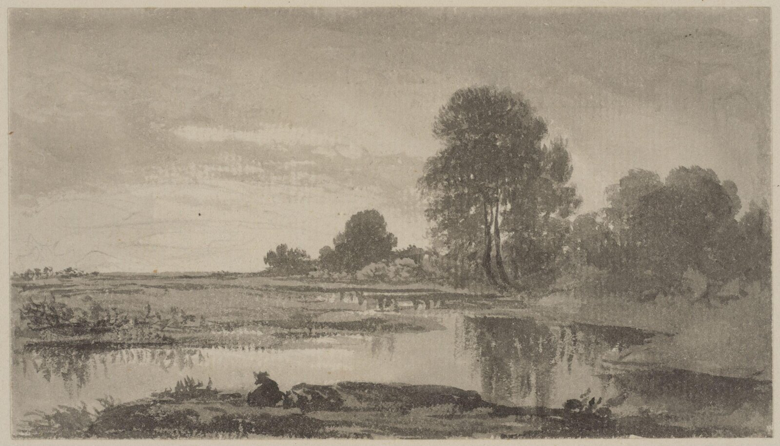 Ten small landscape drawings, John Glover, 1767-1849