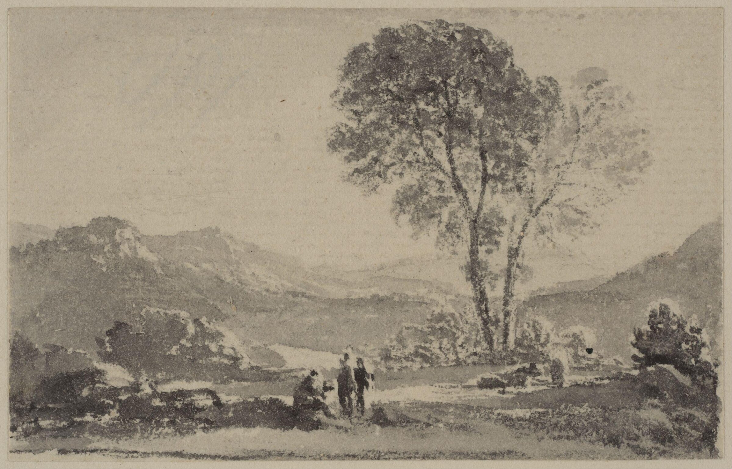 Ten small landscape drawings, John Glover, 1767-1849