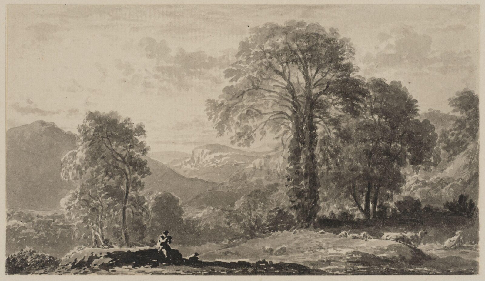 Ten small landscape drawings, John Glover, 1767-1849