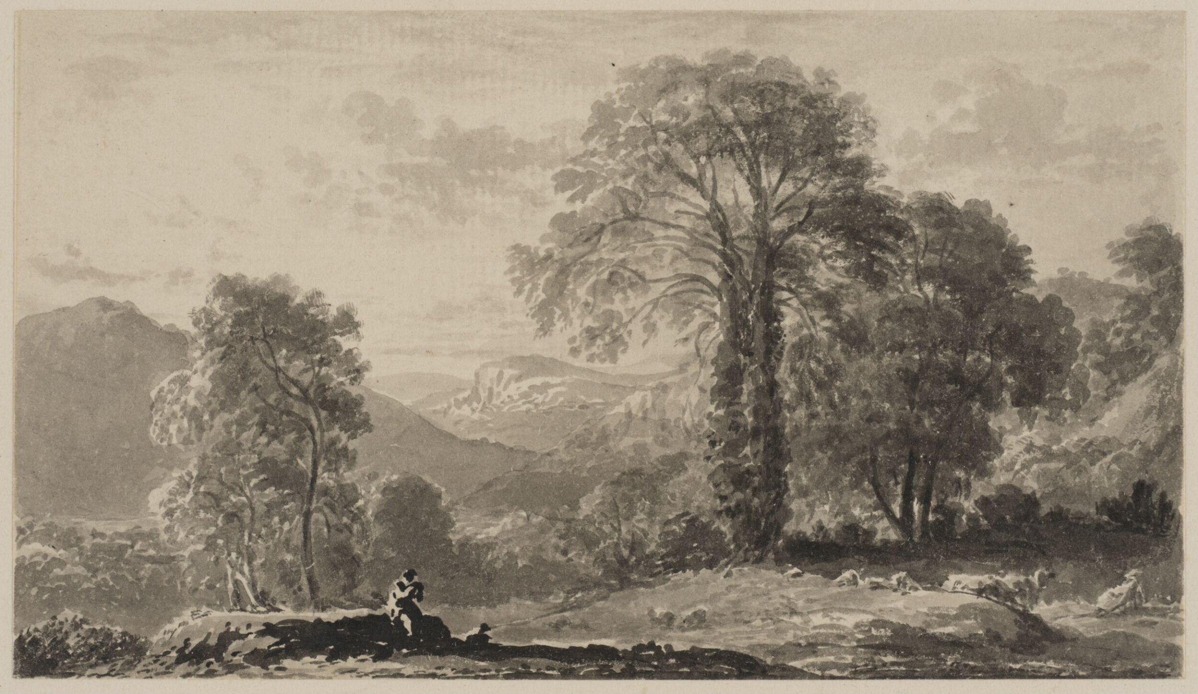 Ten small landscape drawings, John Glover, 1767-1849